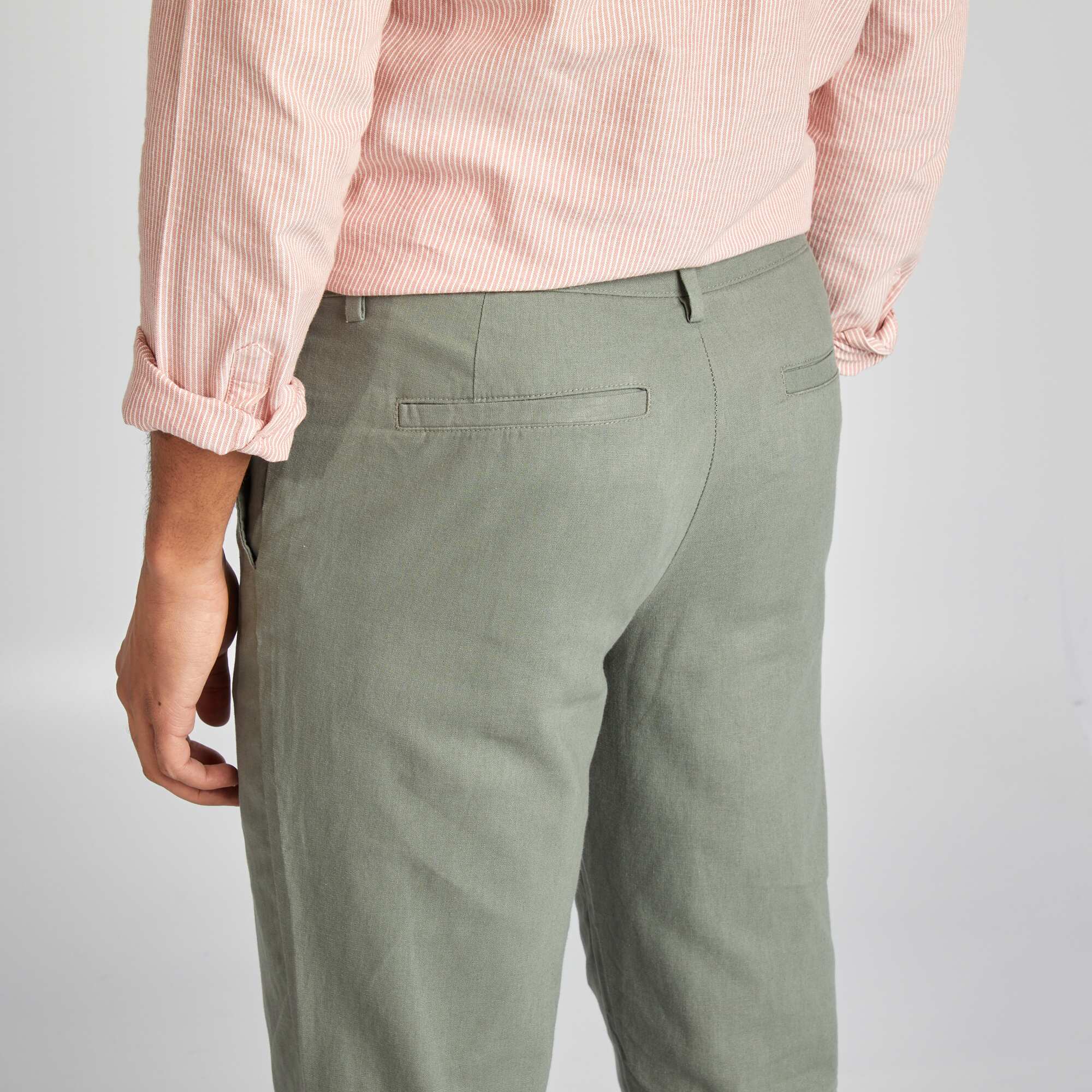 Slim-fit chinos GREEN - Image 5