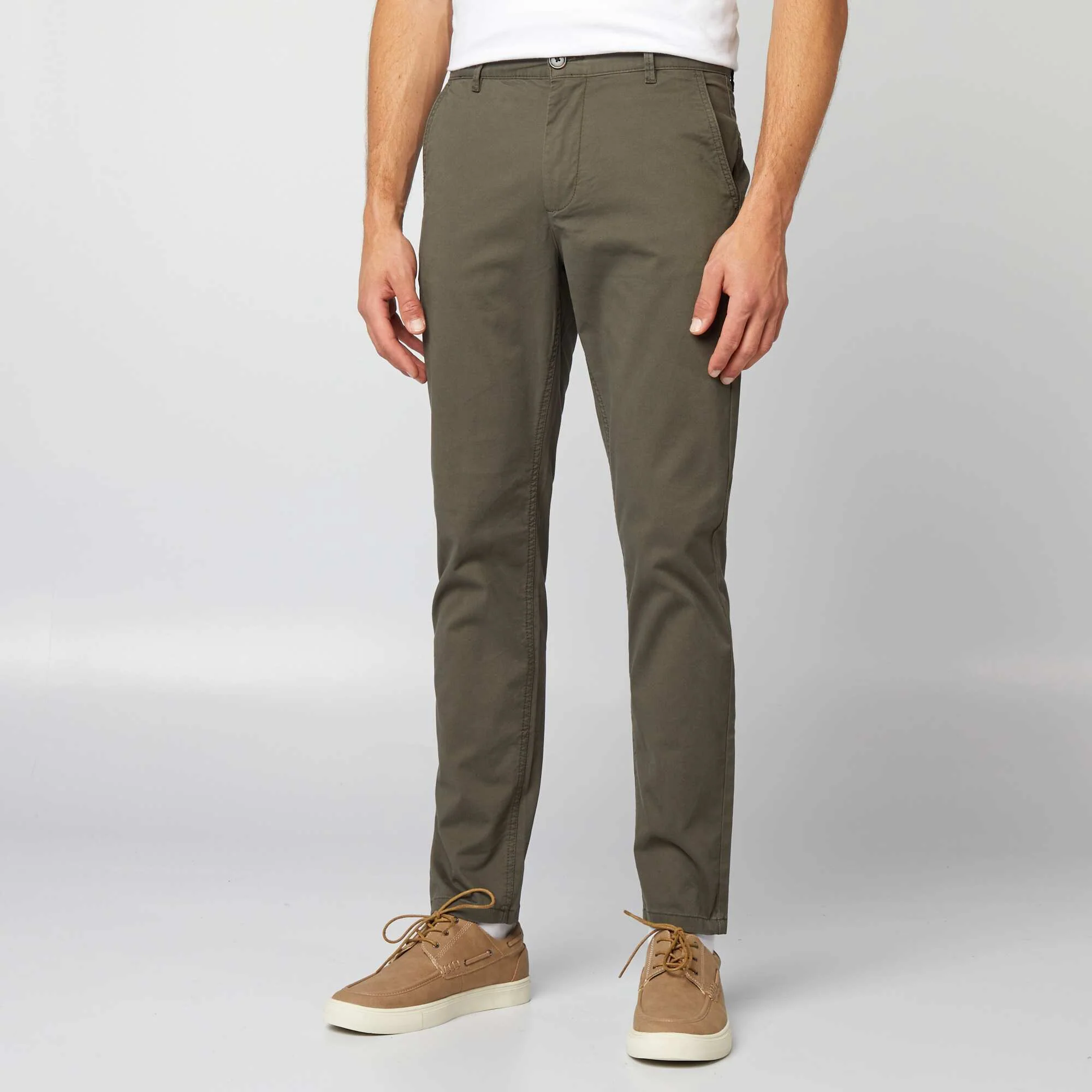 Slim-fit chinos KHAKI - Image 2
