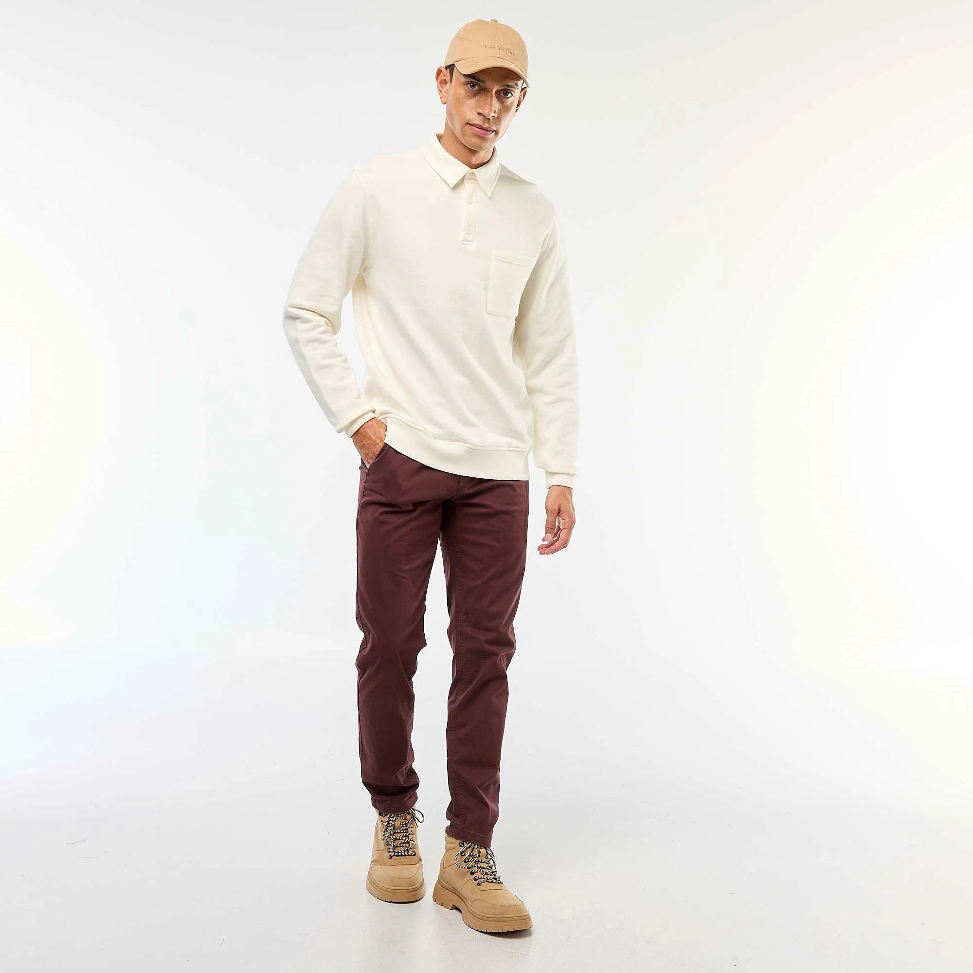 Slim-fit chinos RED