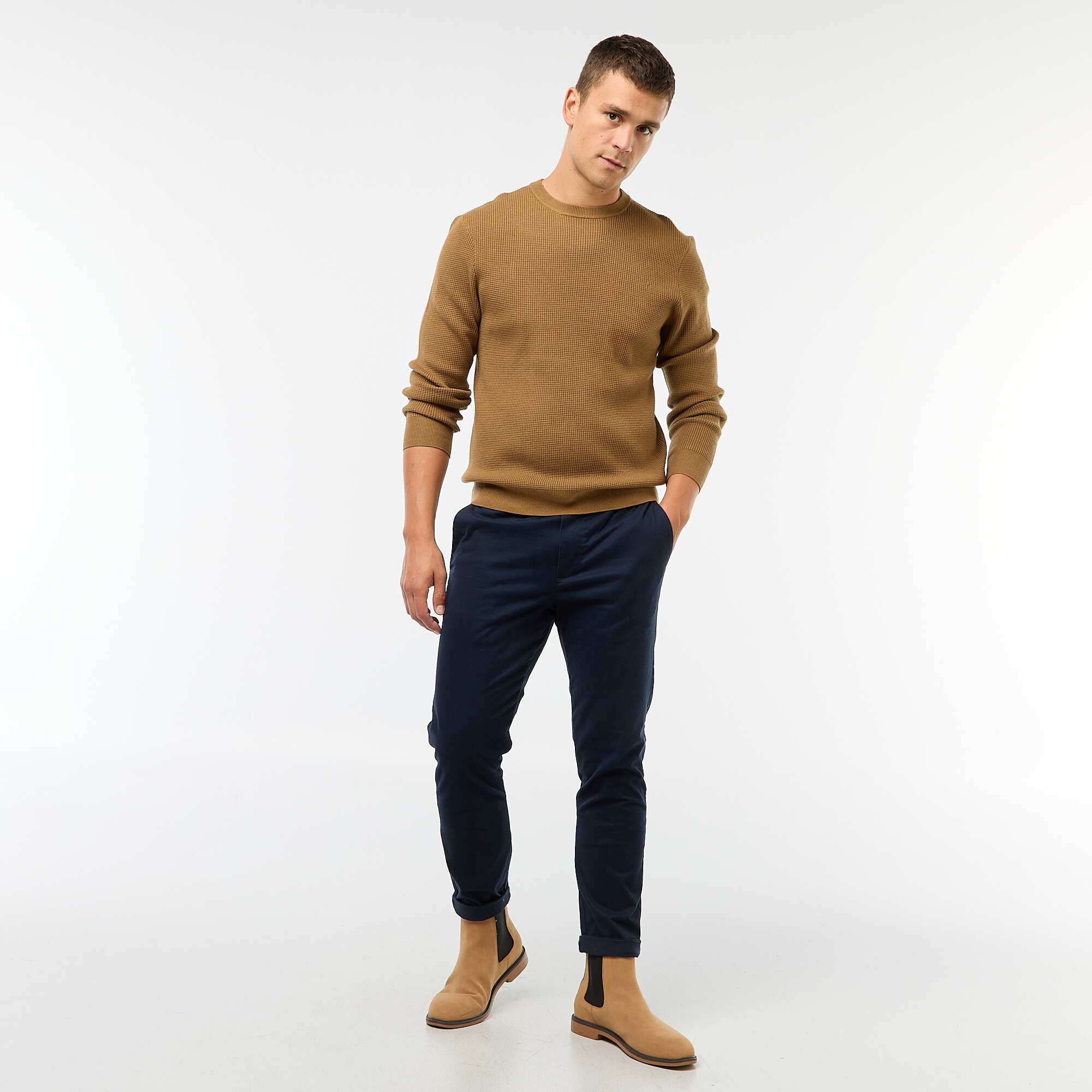 Slim Fit Plain Joggers BLUE