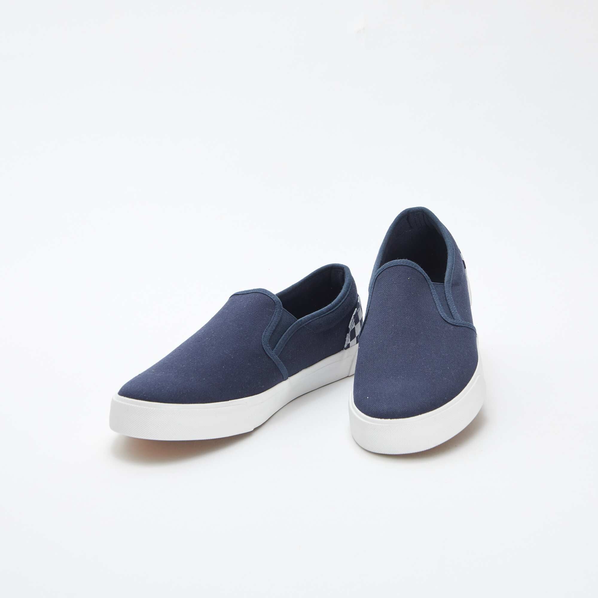 Slip-on chequerboard trainers BLUE - Image 5