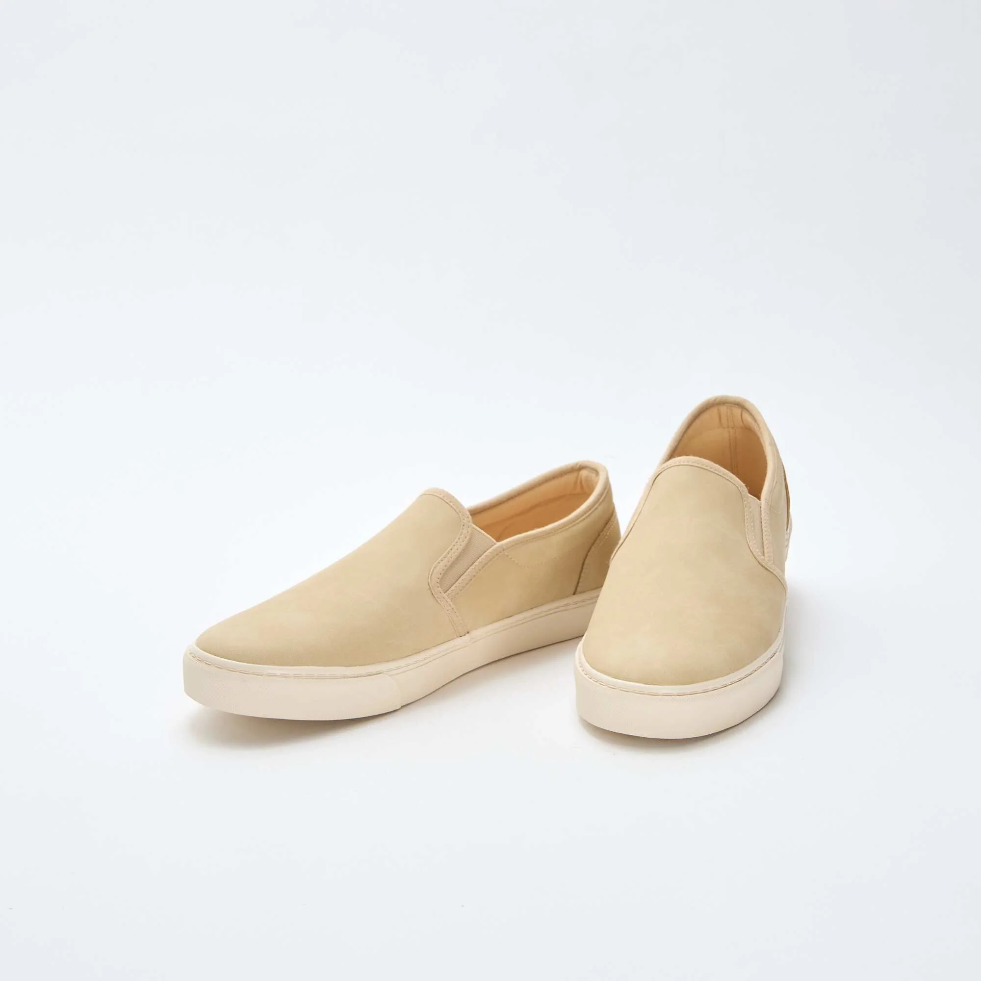 Slip-on suede-effect trainers BEIGE - Image 5