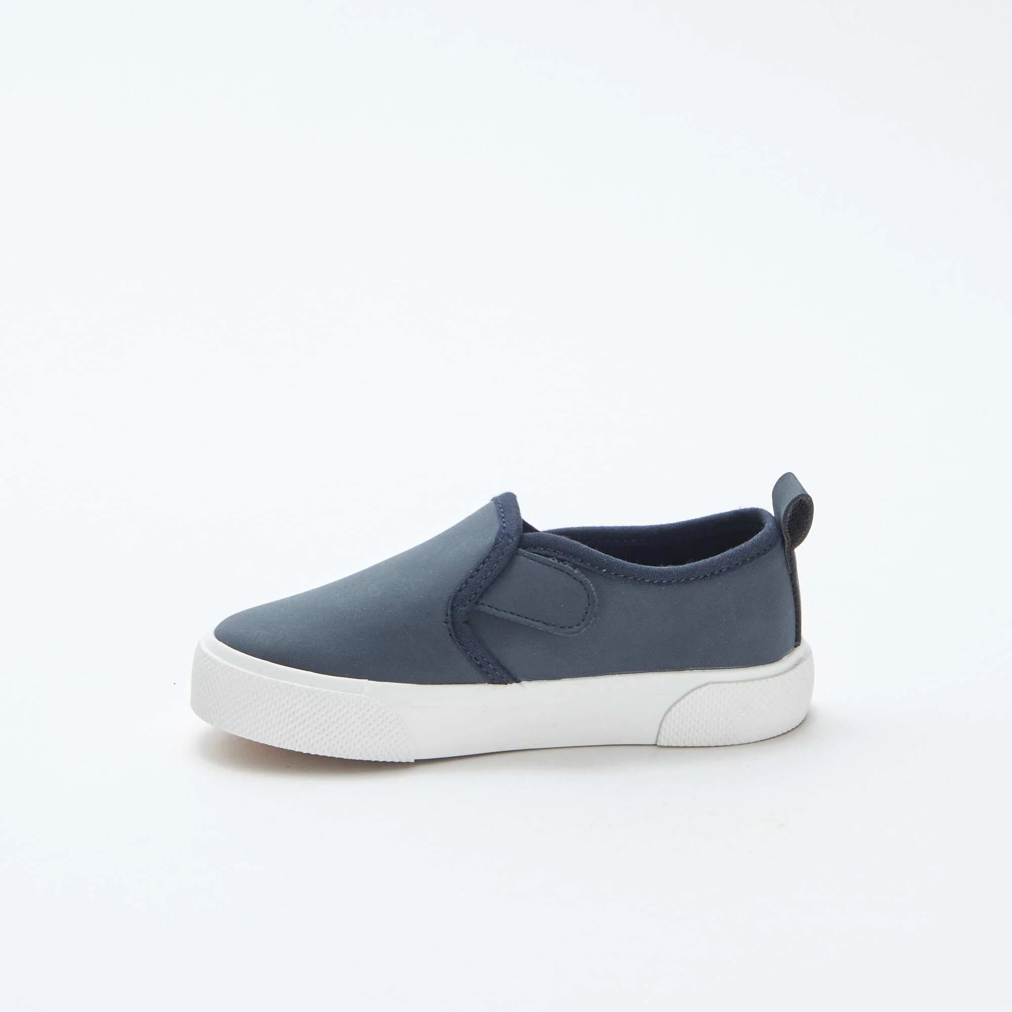Slip-on suedette trainers BLUE - Image 4