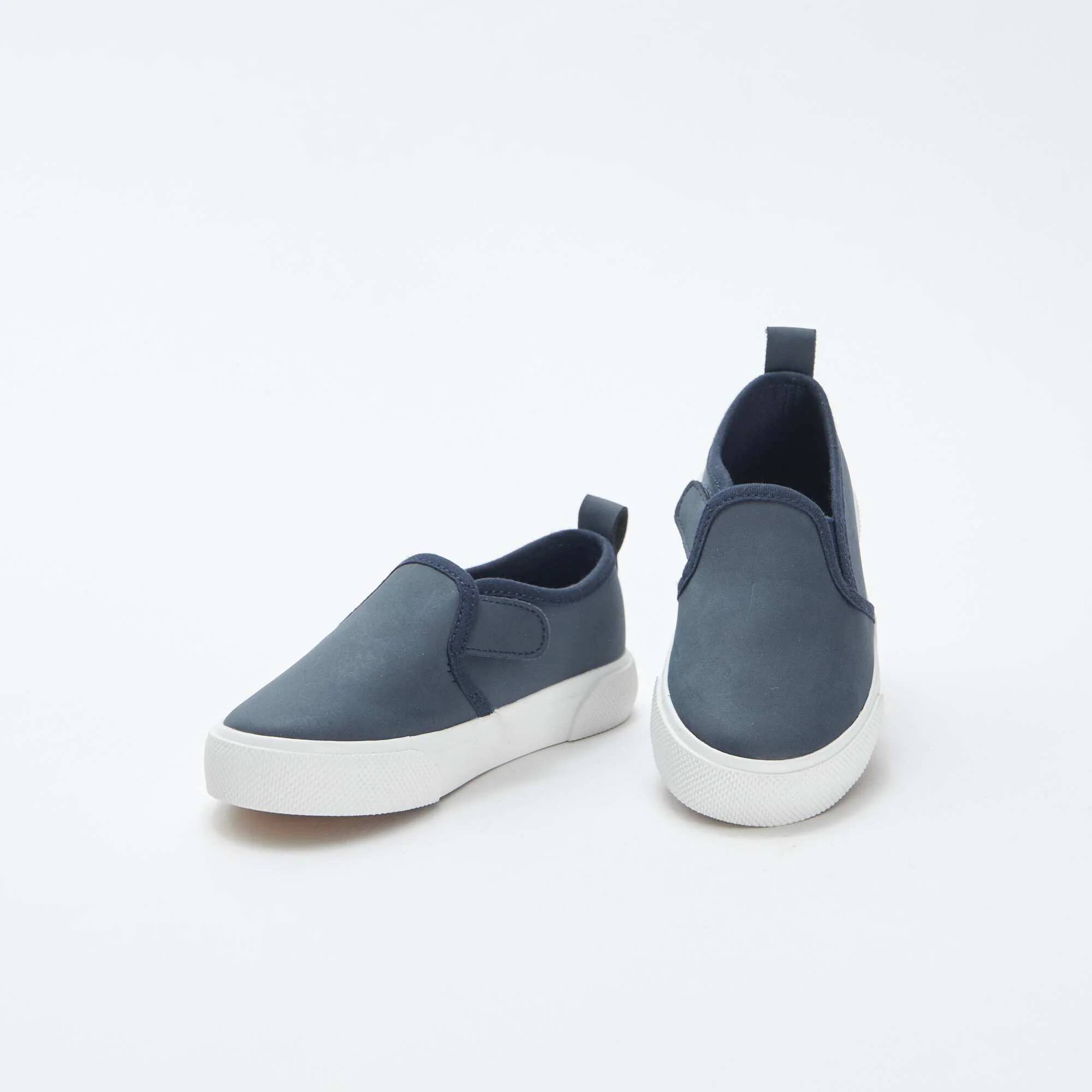 Slip-on suedette trainers BLUE - Image 5