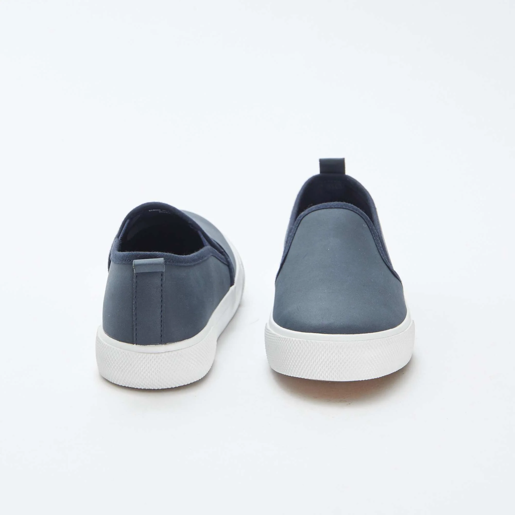 Slip-on suedette trainers BLUE - Image 3