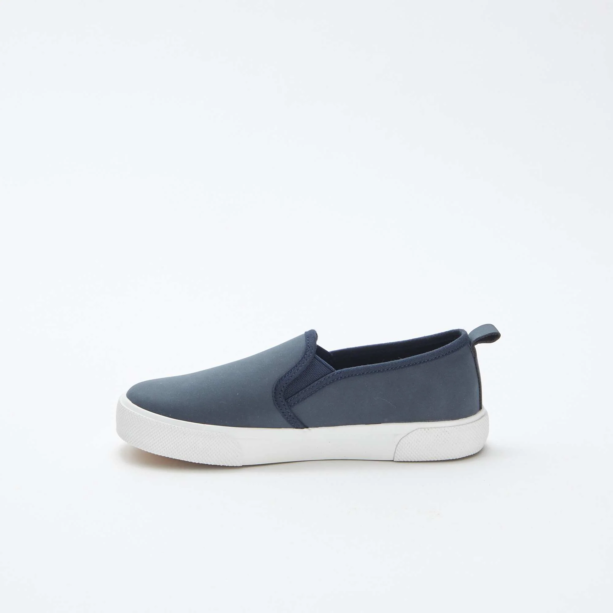 Slip-on suedette trainers BLUE - Image 4