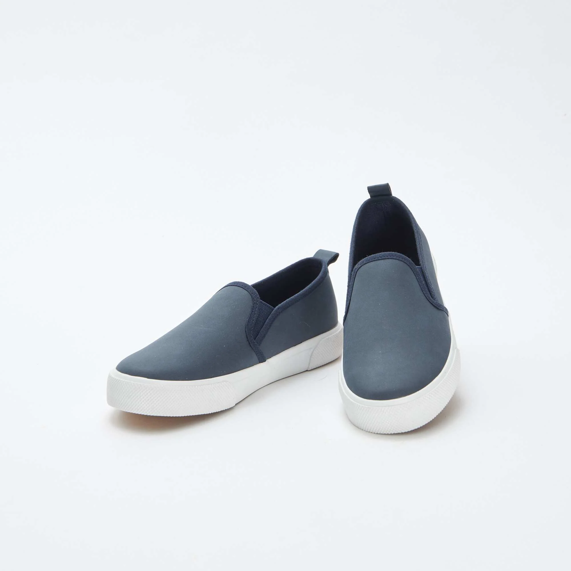 Slip-on suedette trainers BLUE - Image 5