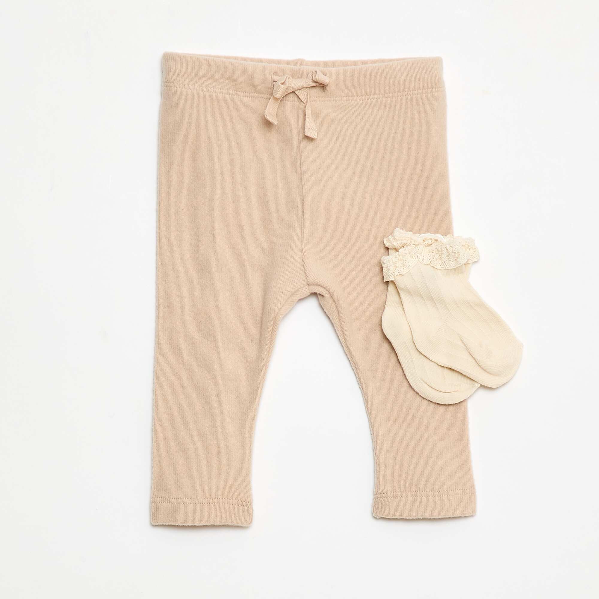 Snuggly Knit Leggings BEIGE