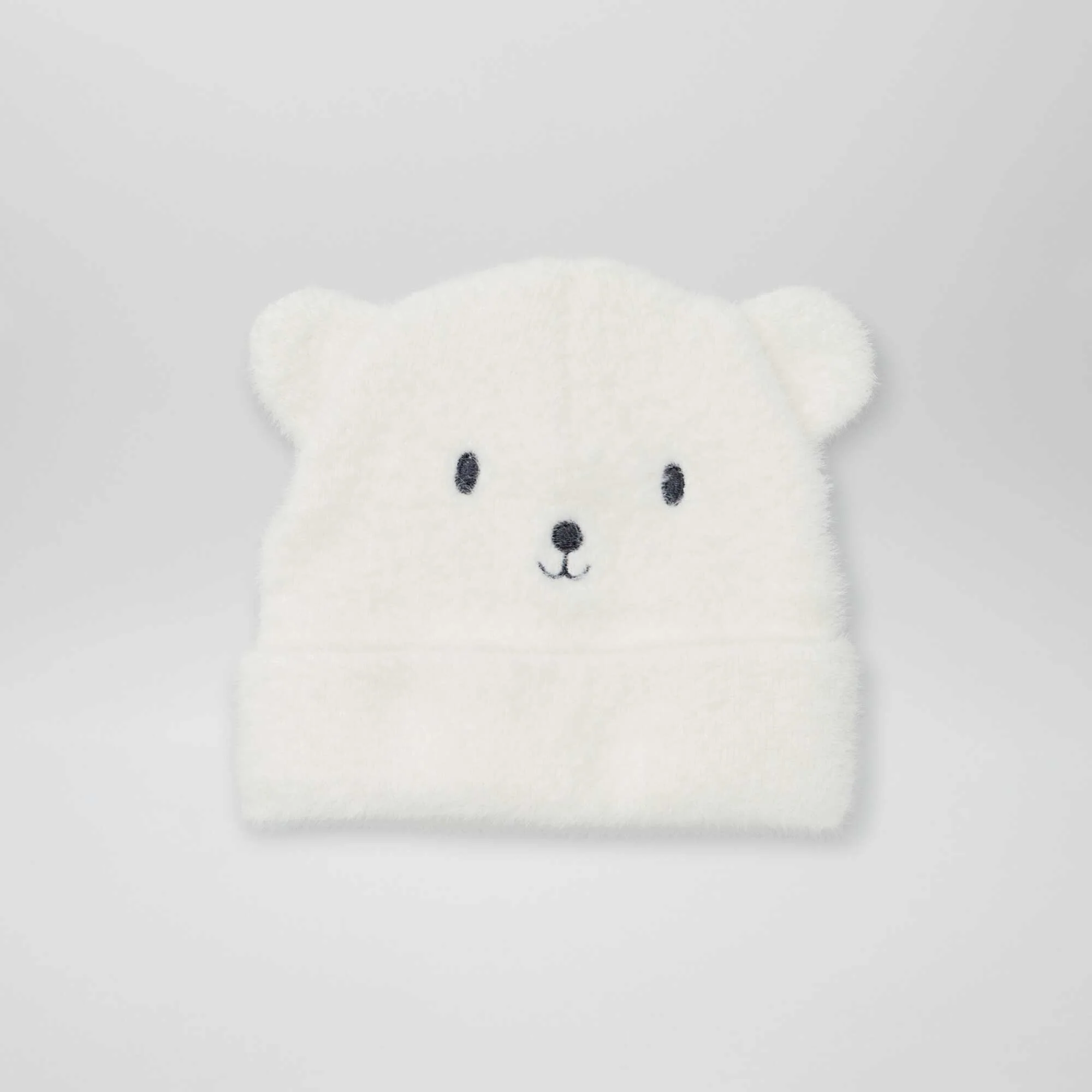 Soft bear cub hat beige