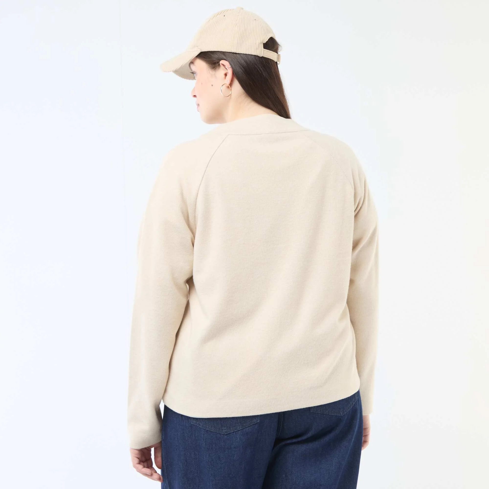 Soft Knit Cardigan BEIGE - Image 4