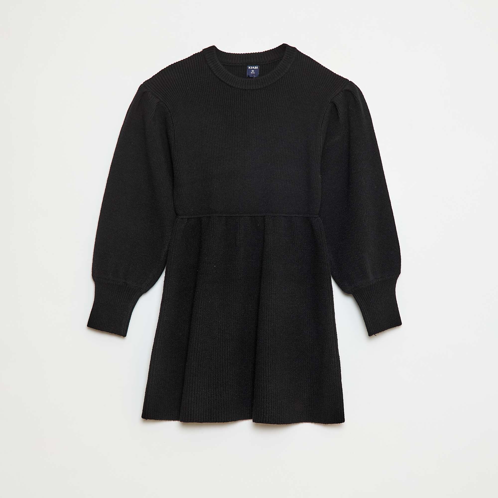 Soft Knit Sweater Dress BLACK