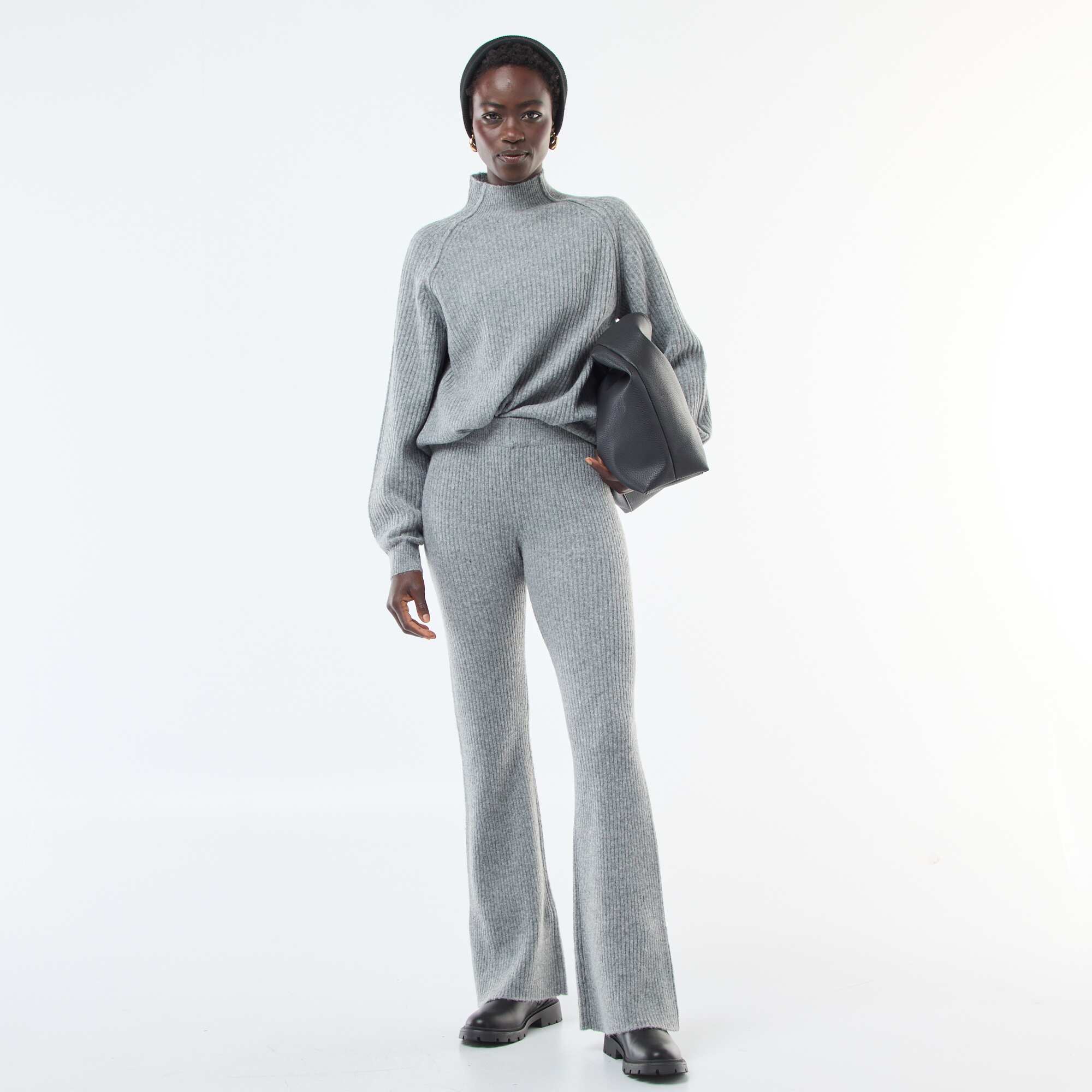 Soft Ribbed Leggings GREY