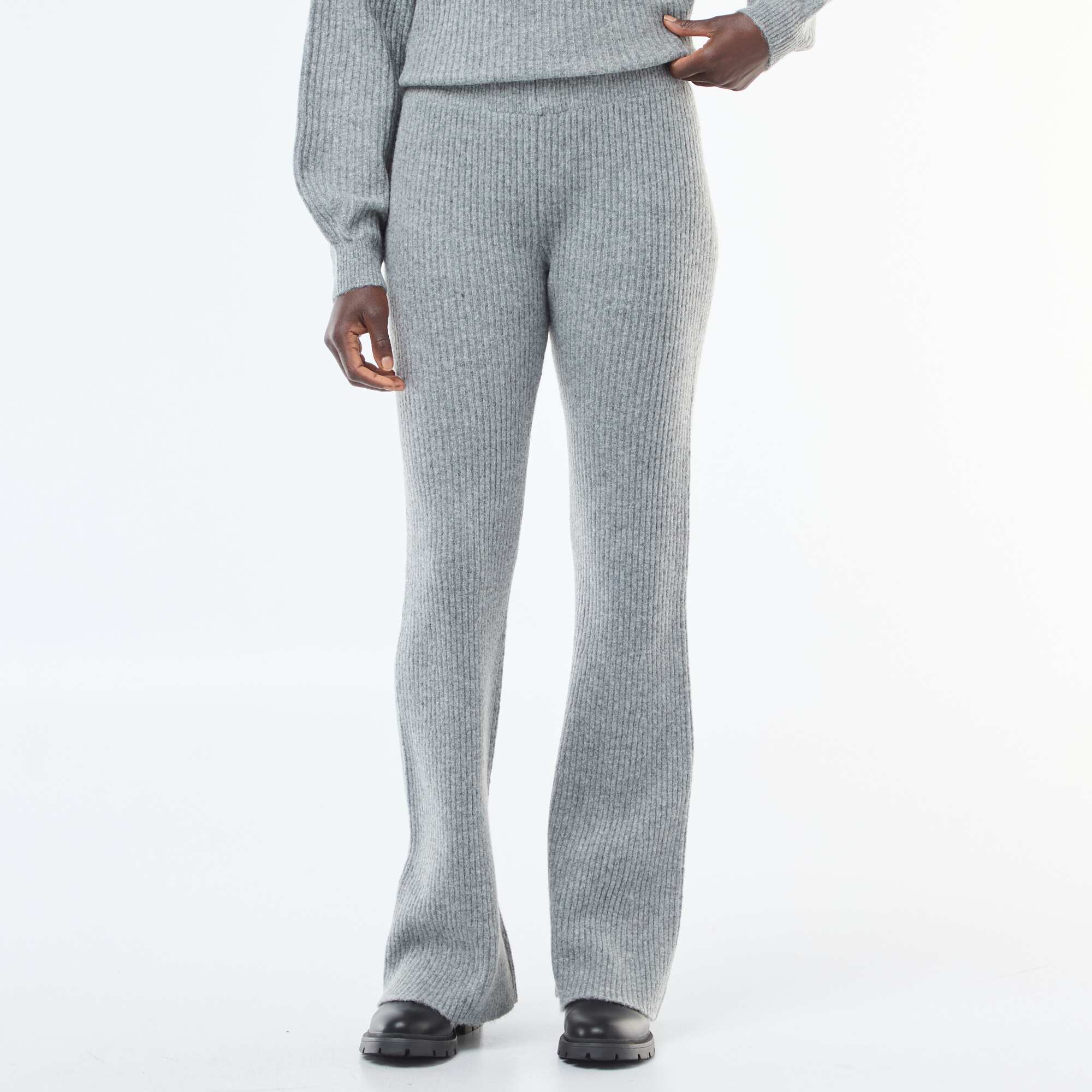 Soft Ribbed Leggings GREY - Image 2