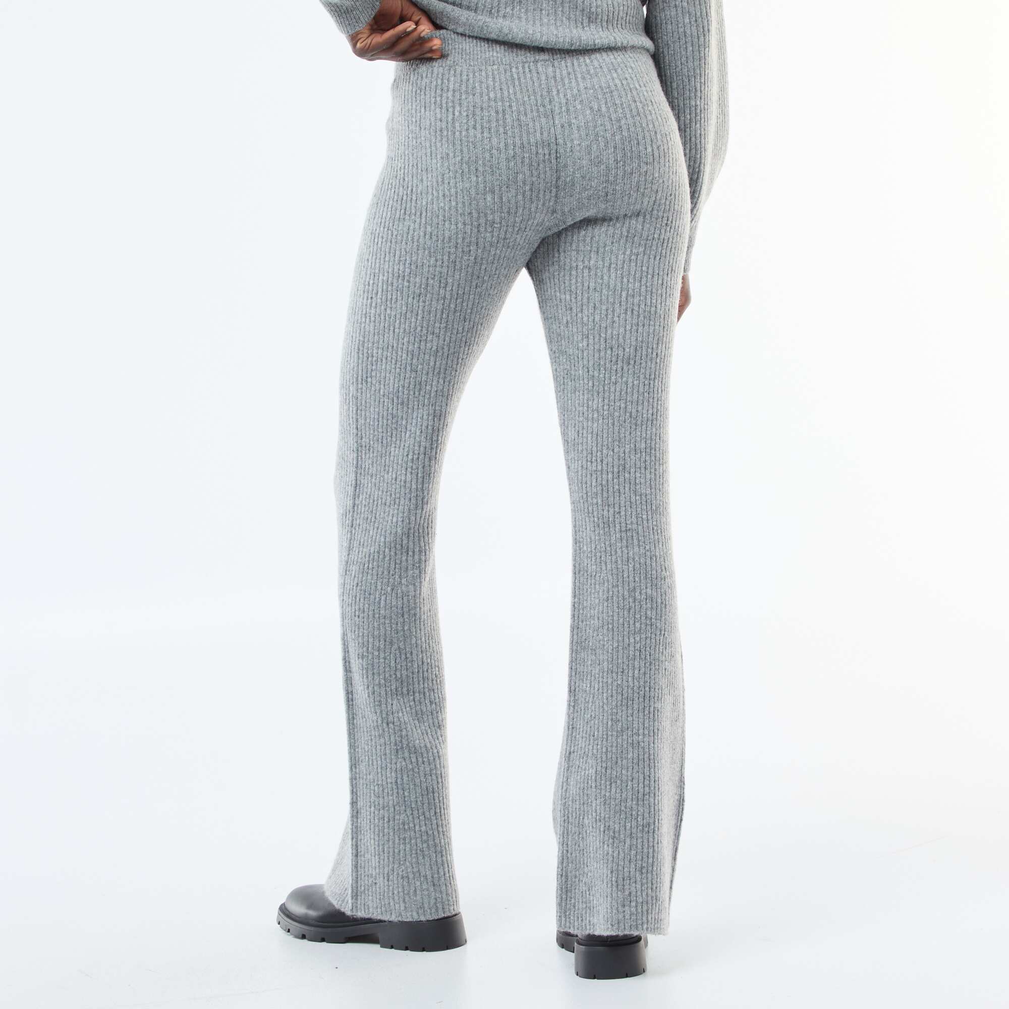 Soft Ribbed Leggings GREY - Image 3