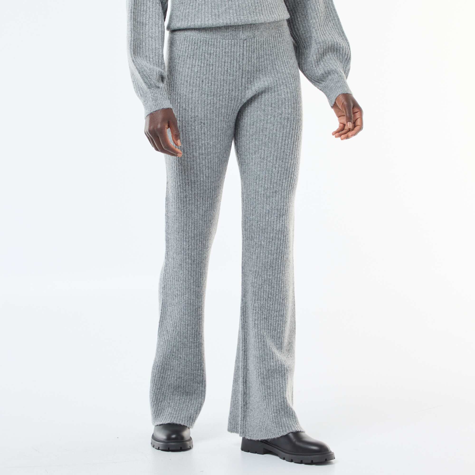Soft Ribbed Leggings GREY - Image 4