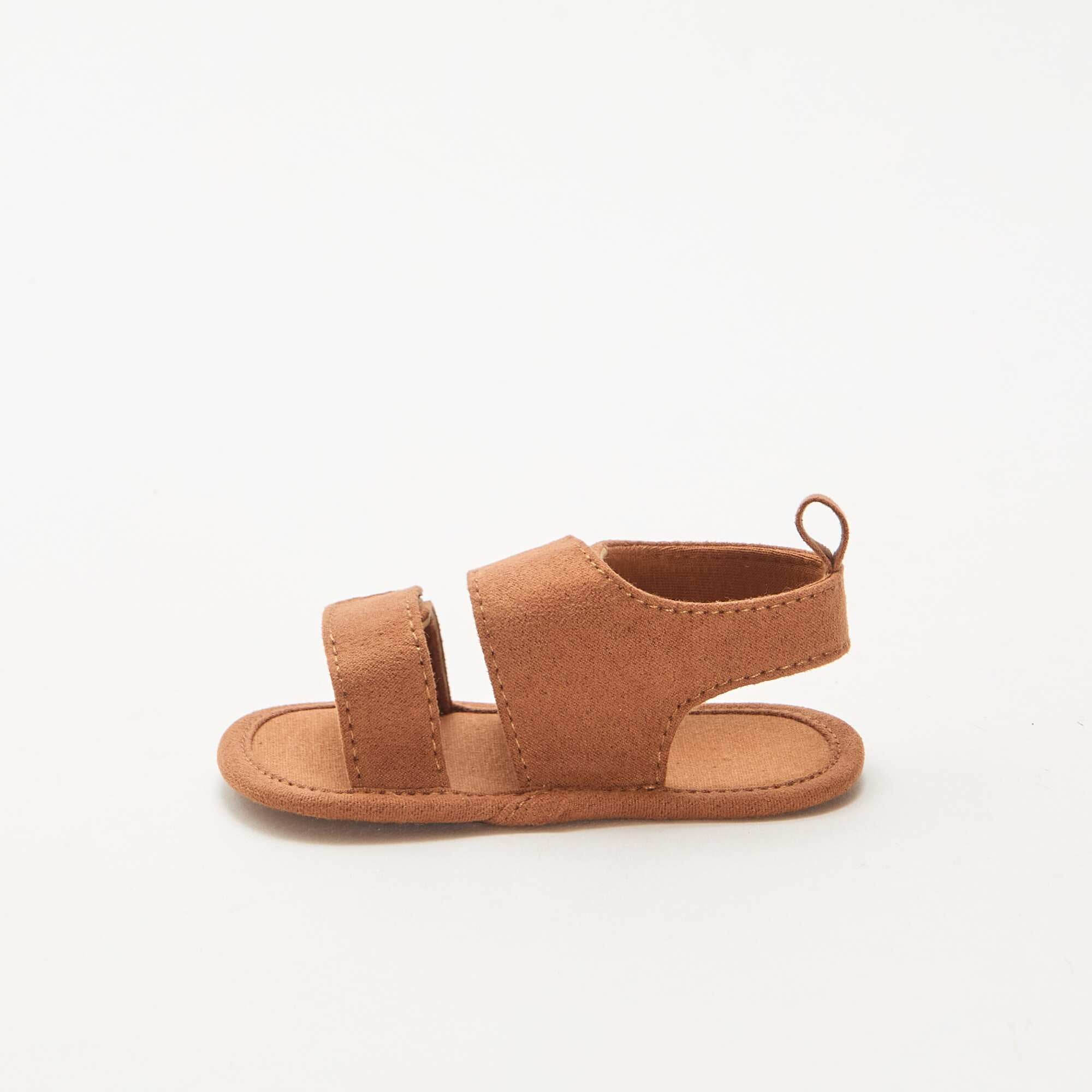 Soft Sandals with 2 Straps BROWN - Image 4