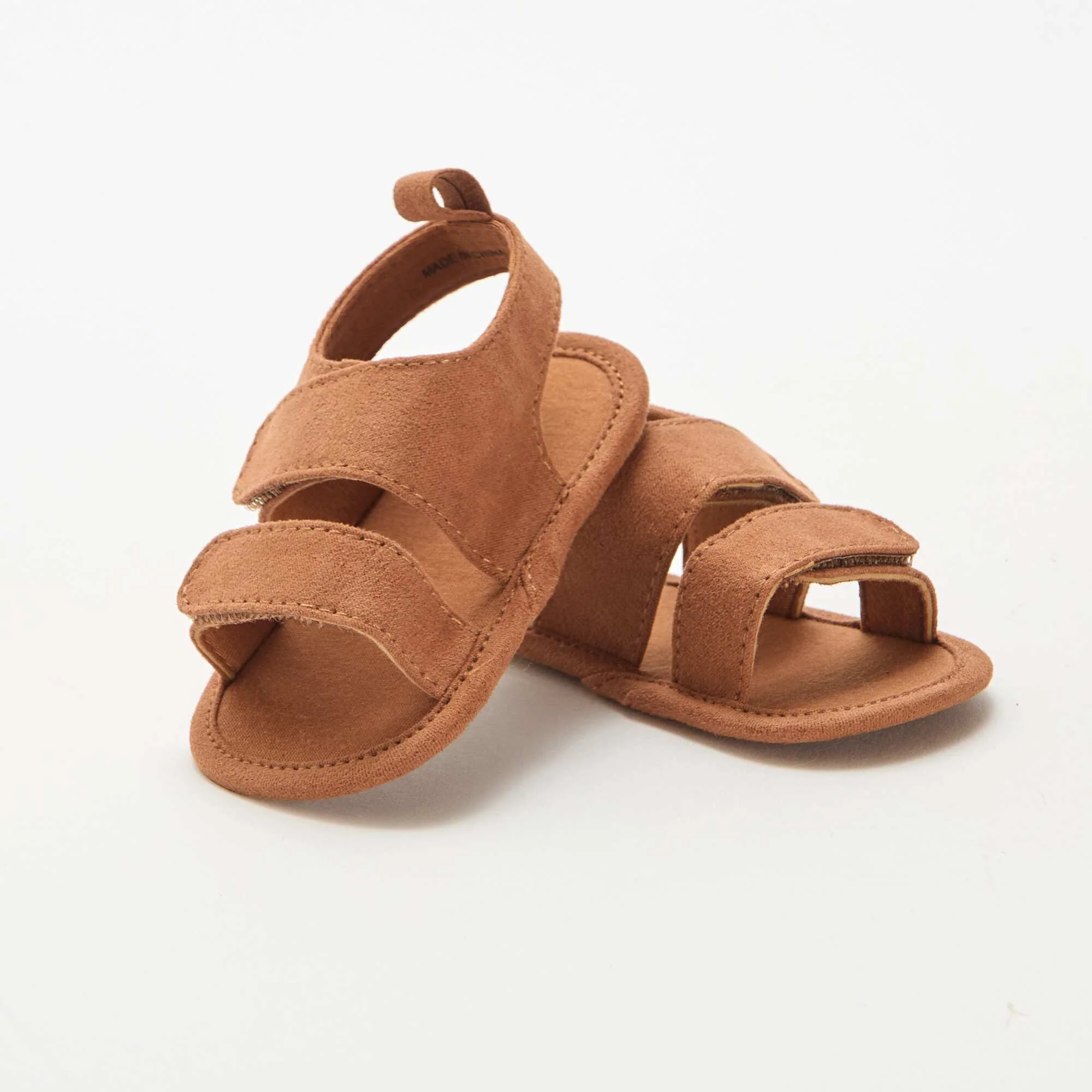Soft Sandals with 2 Straps BROWN - Image 5