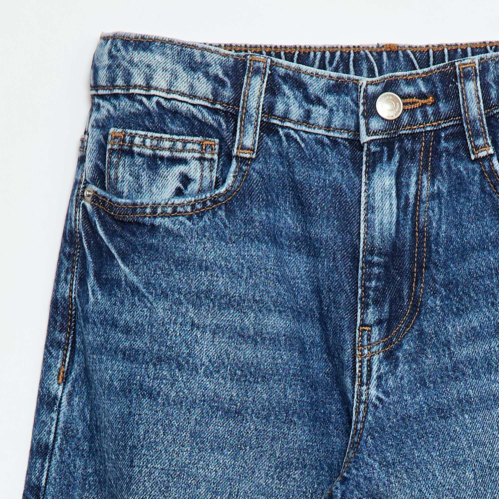Solid Baggy 5-Pocket Jeans BLUE - Image 3