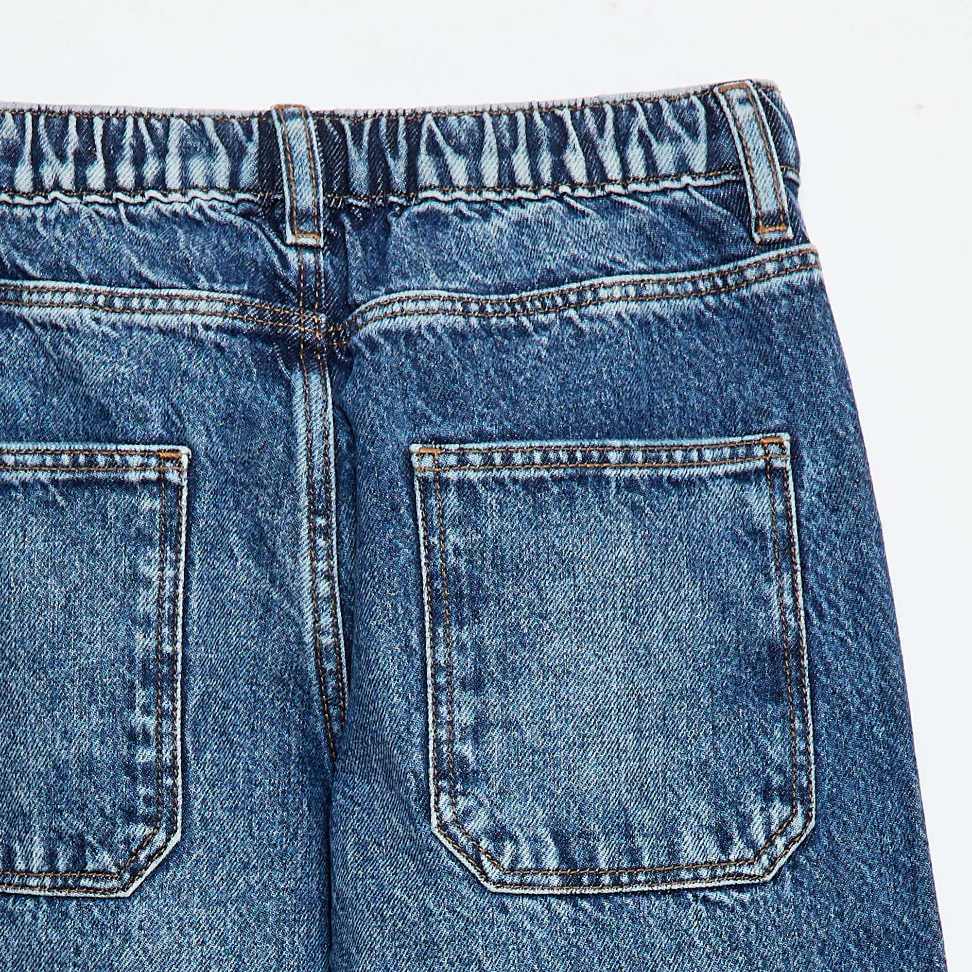 Solid Baggy 5-Pocket Jeans BLUE - Image 4
