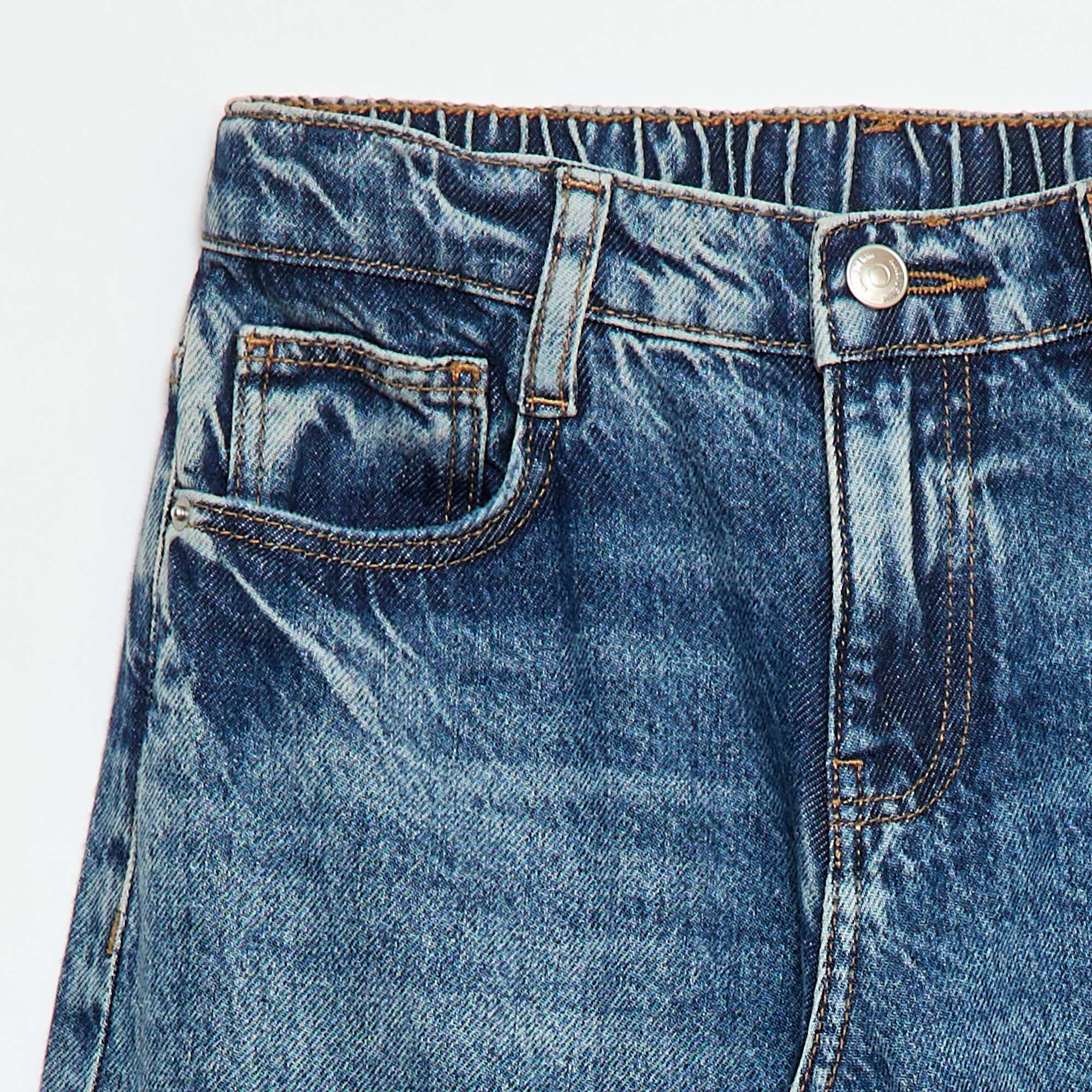 Solid Baggy 5-Pocket Jeans BLUE - Image 3