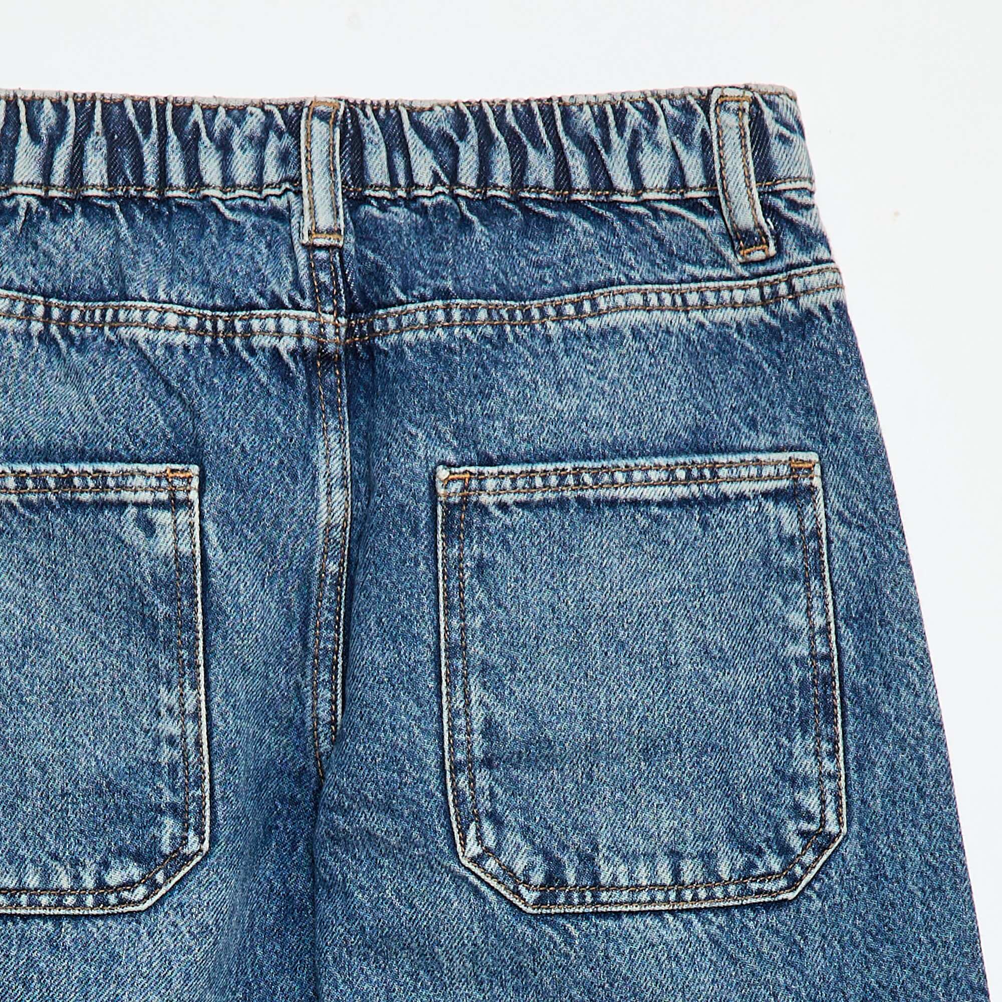 Solid Baggy 5-Pocket Jeans BLUE - Image 4