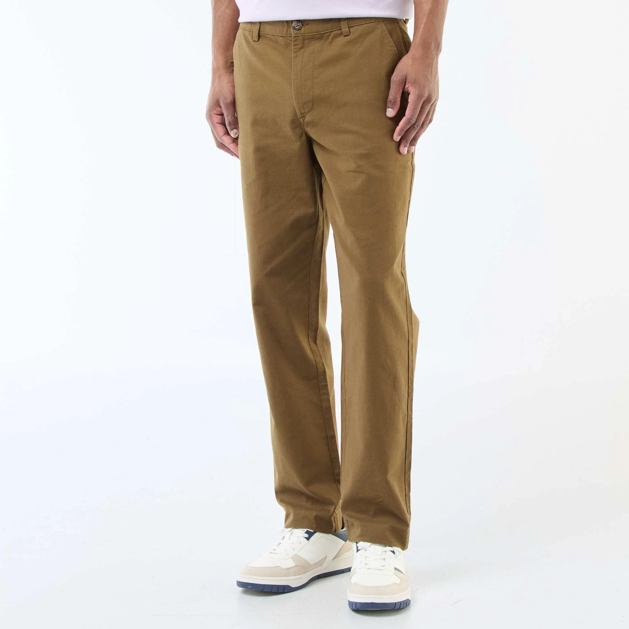 Solid Chino Pants - Regular Fit KHAKI - Image 2