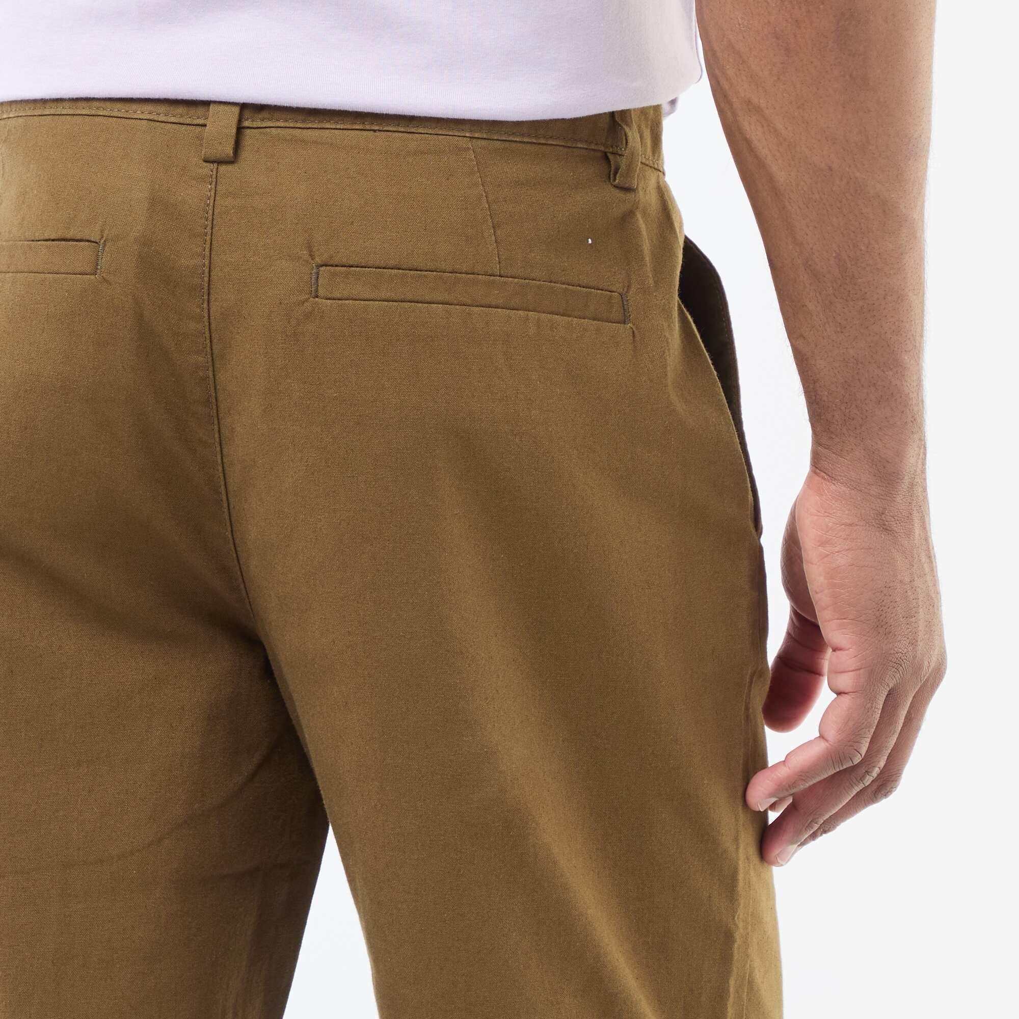 Solid Chino Pants - Regular Fit KHAKI - Image 5