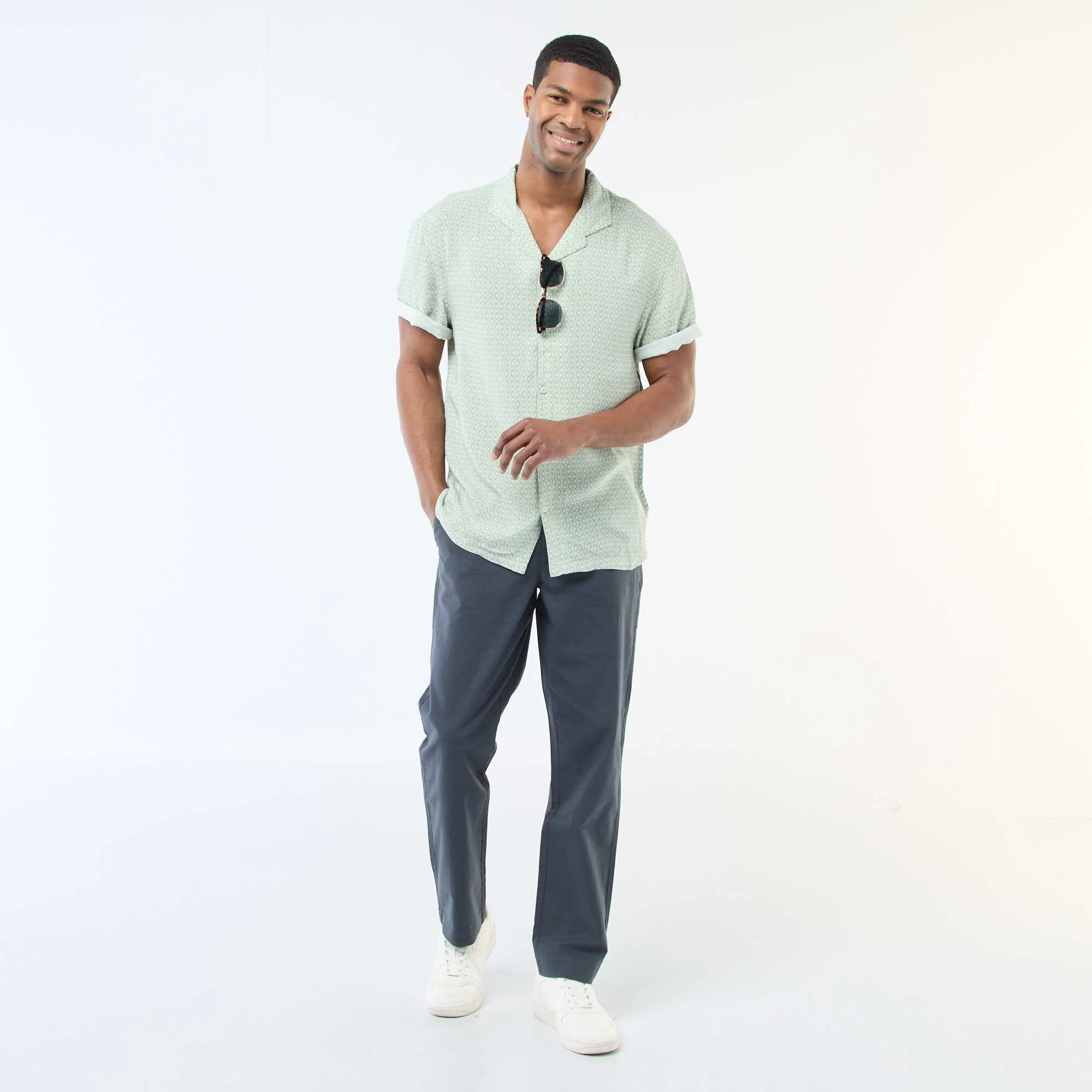 Solid Chino Pants - Regular Waist BLUE