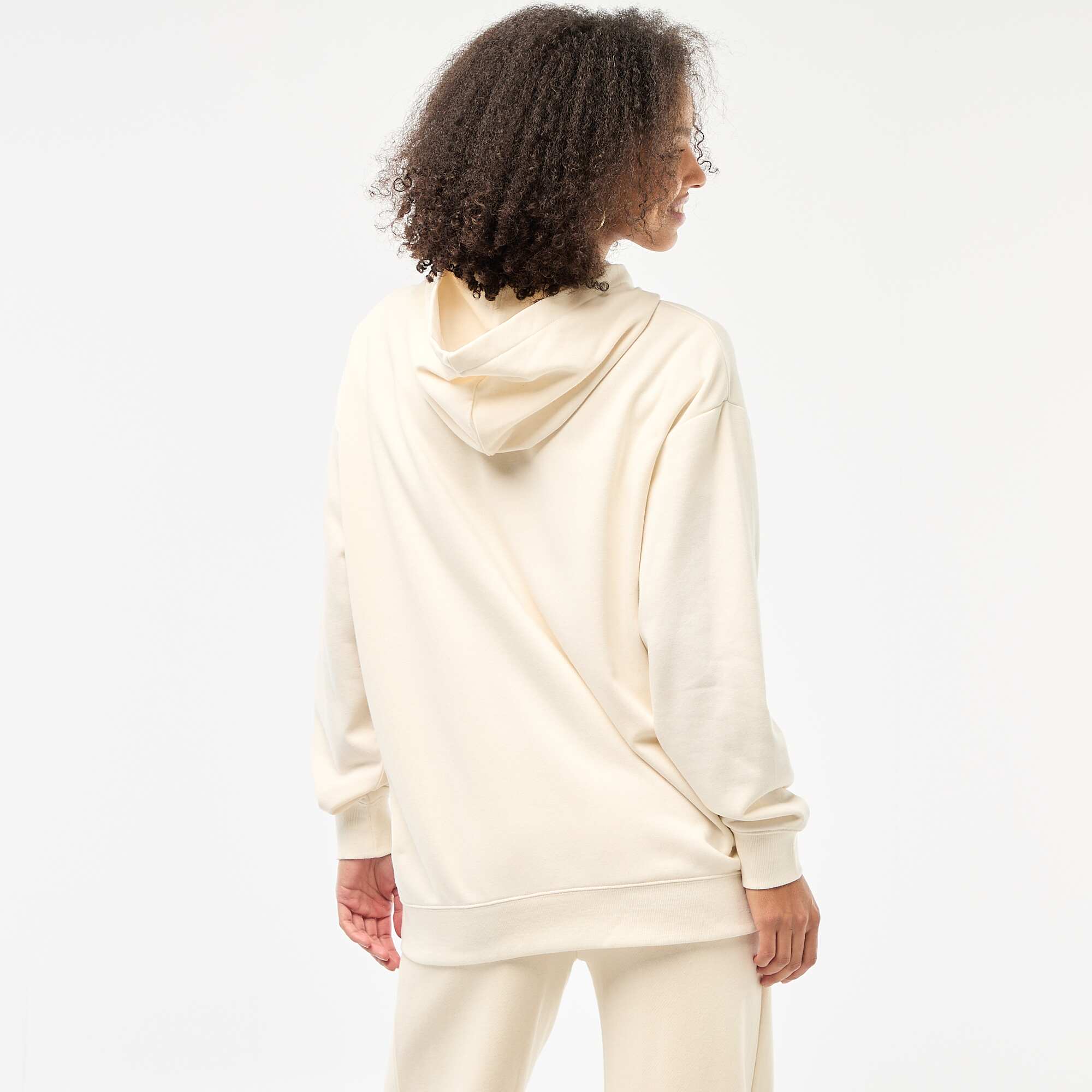 Solid Color Hooded Cardigan BEIGE - Image 3