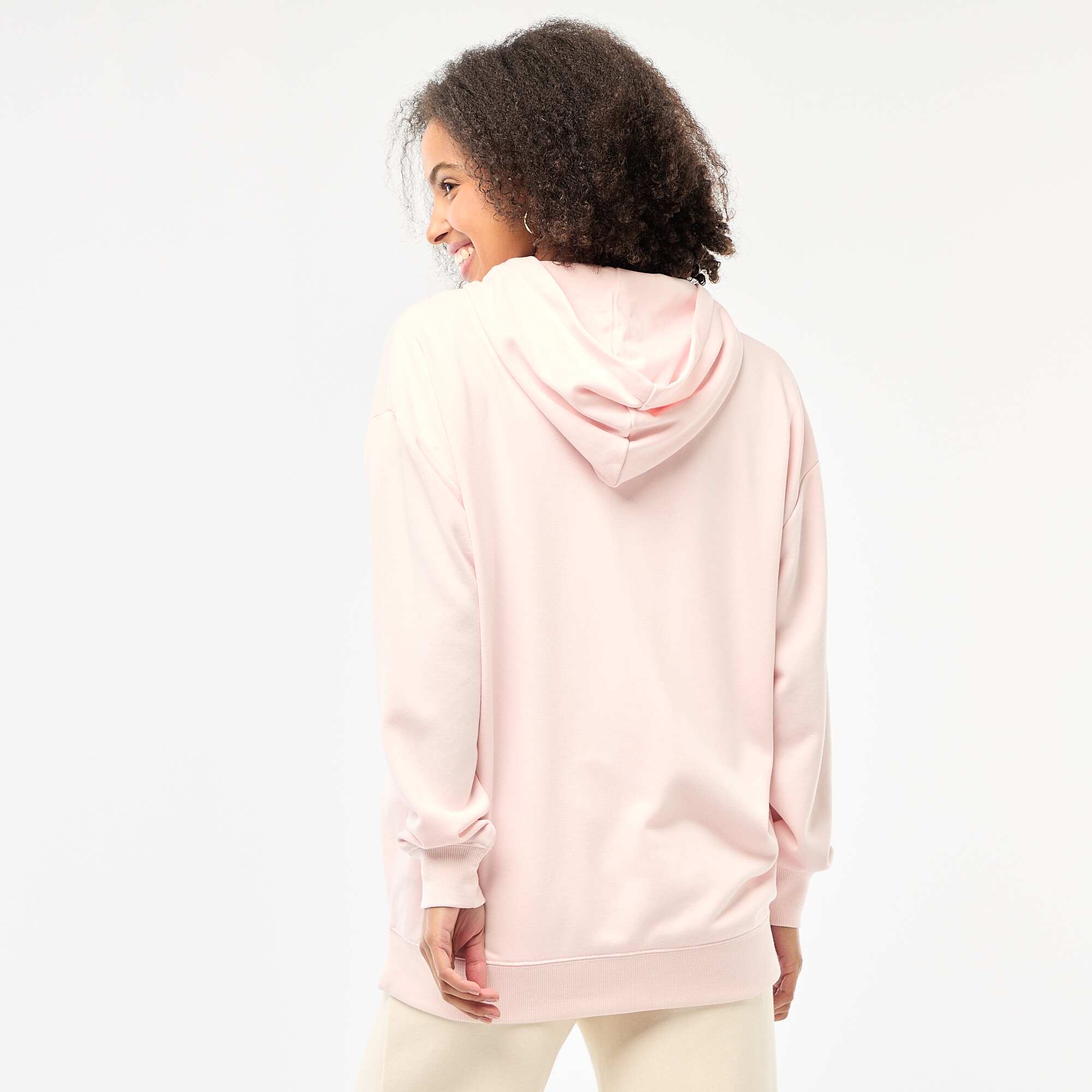 Solid Color Hooded Cardigan PINK - Image 4