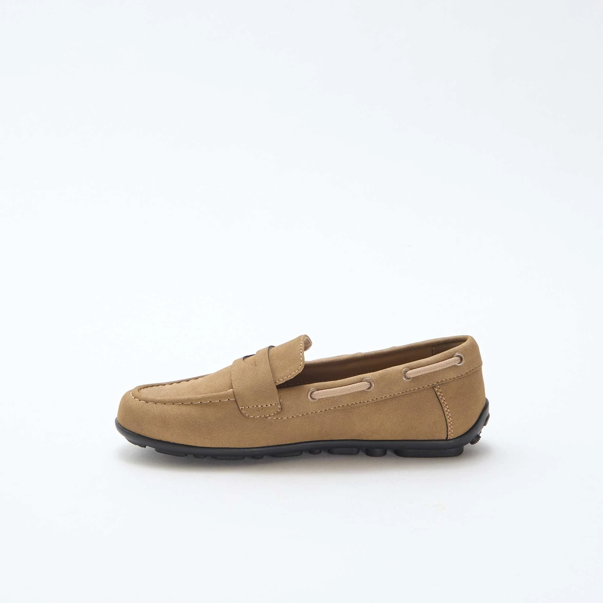 Solid Color Loafers BROWN - Image 4