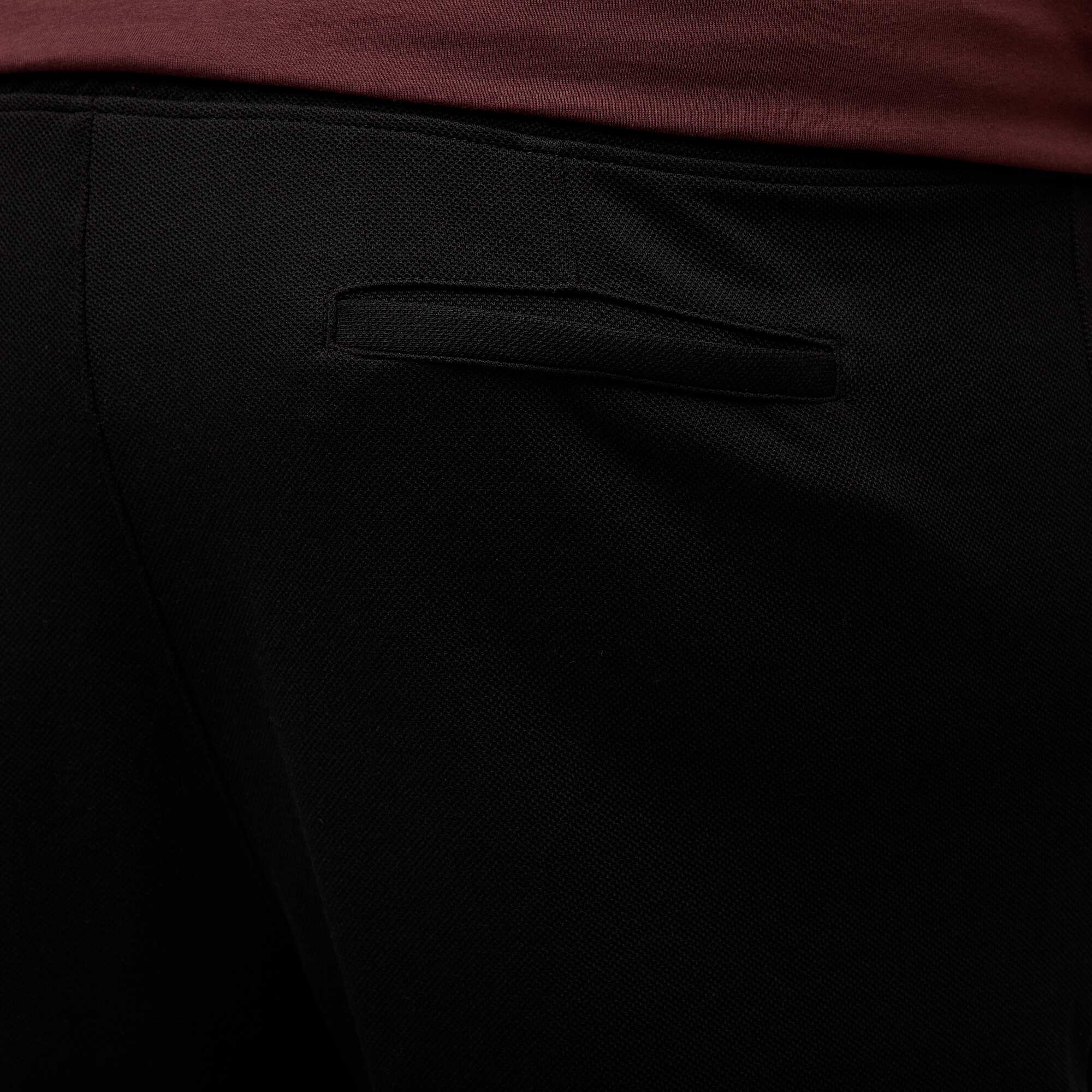 Solid-Color Piqué Knit Joggers BLACK - Image 5