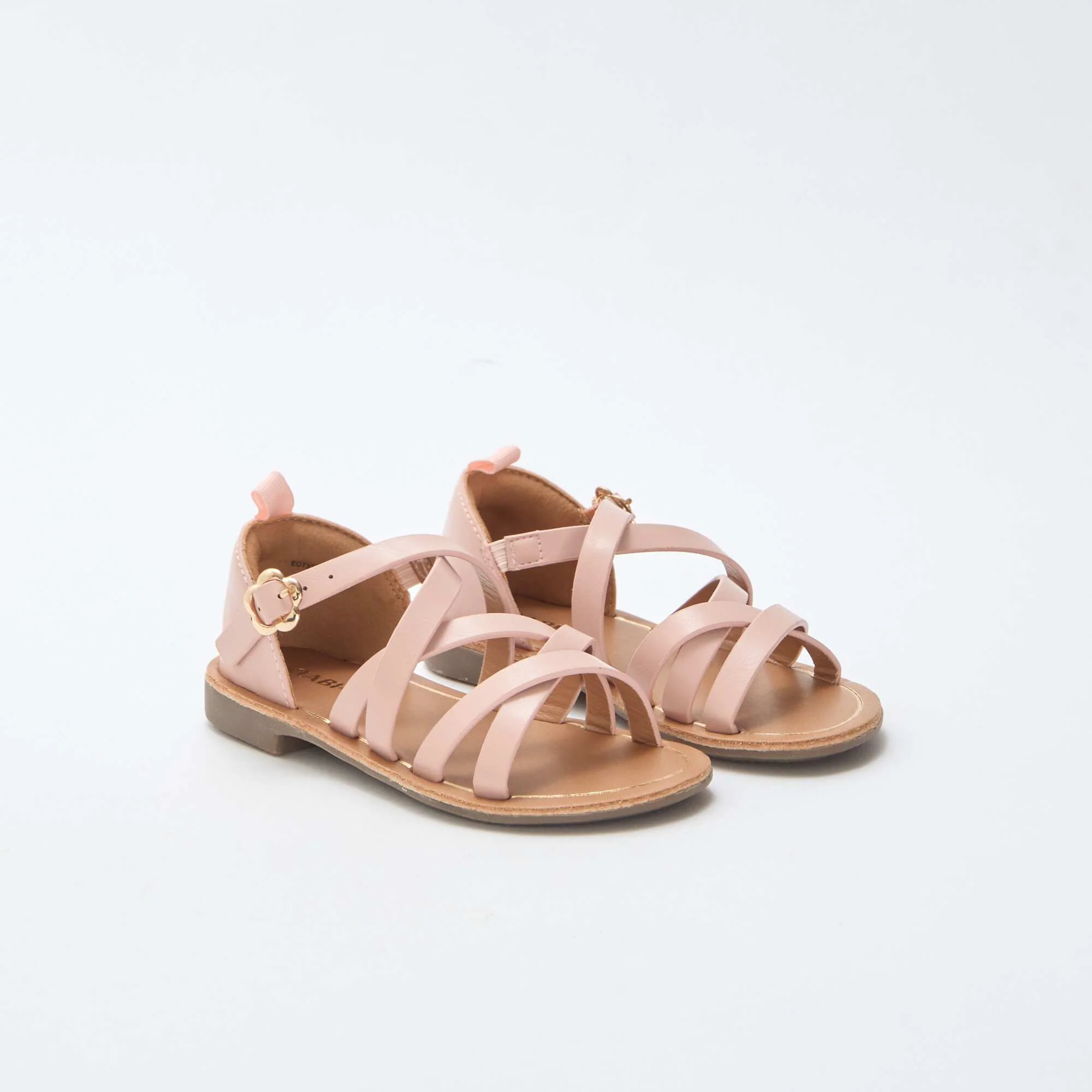 Solid Color Strappy Sandals PINK