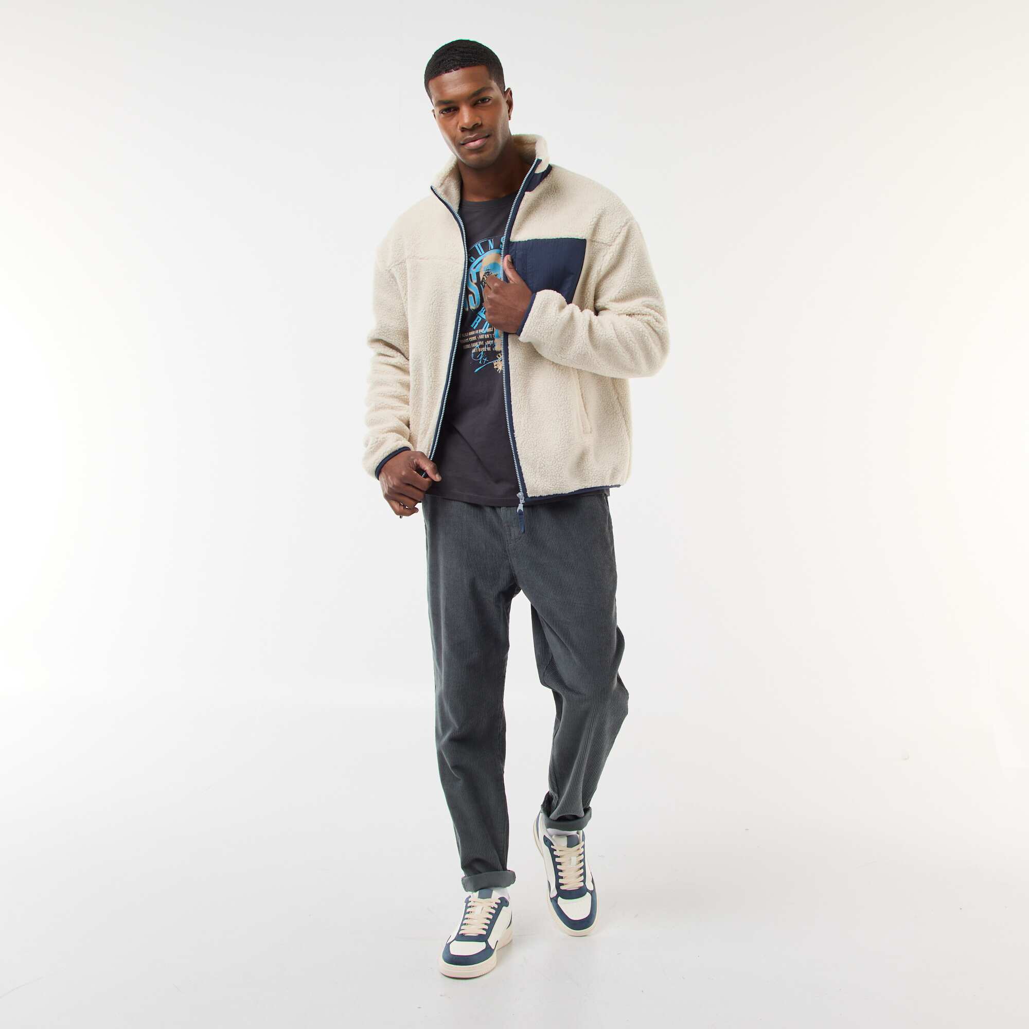Solid Corduroy Joggers KHAKI