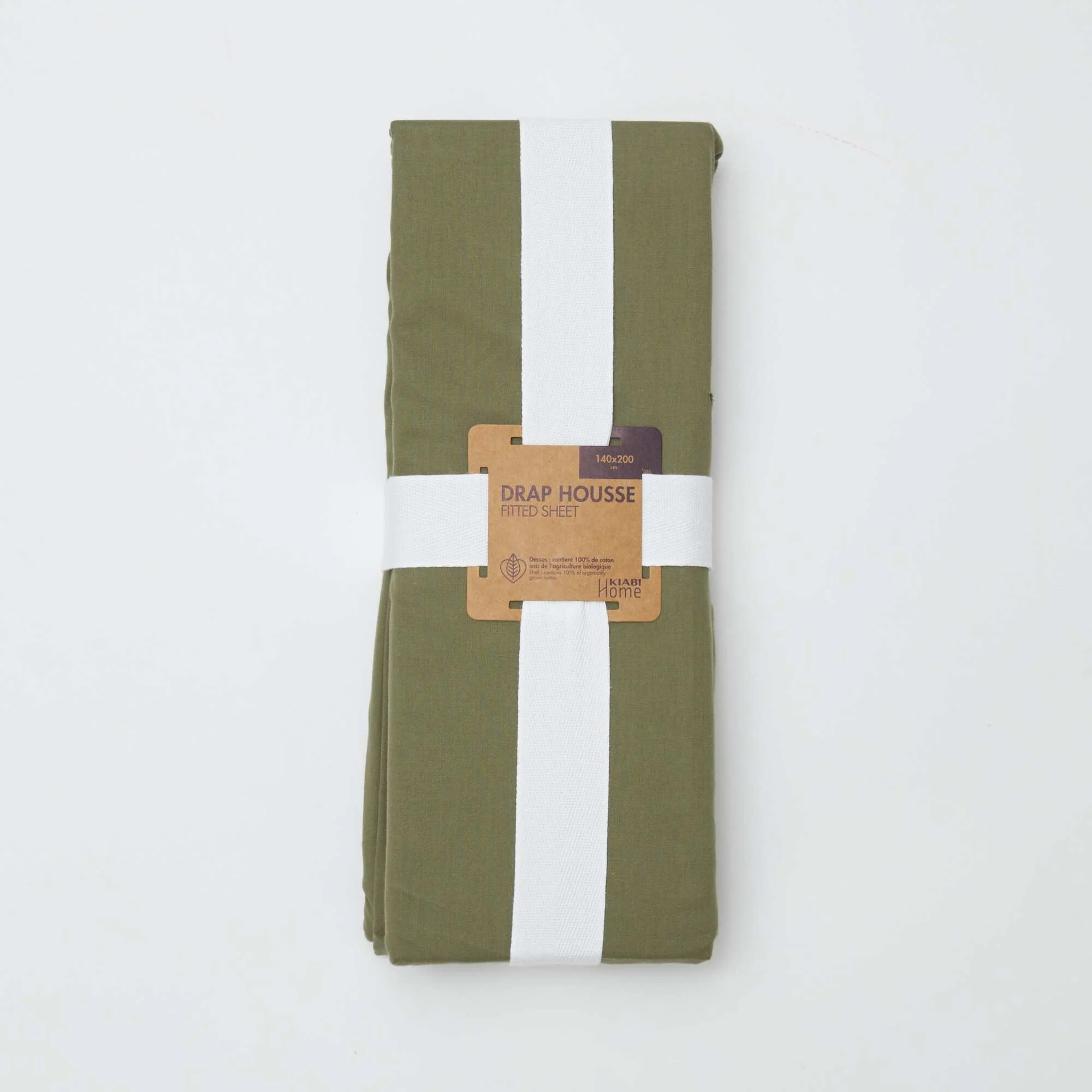 Solid Fitted Sheet 140 x 200 cm GREEN