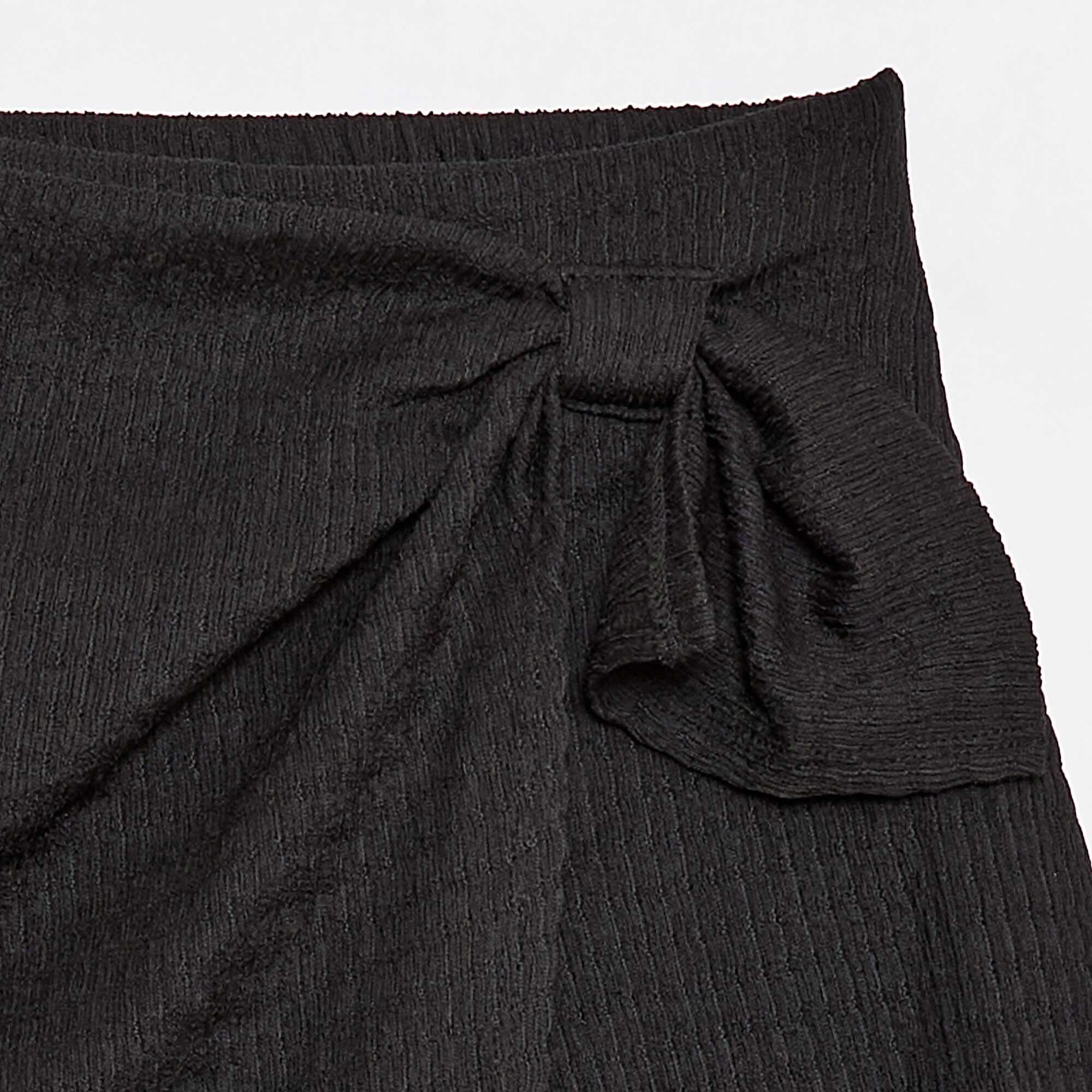 Solid Lightweight Knit Skort BLACK - Image 3