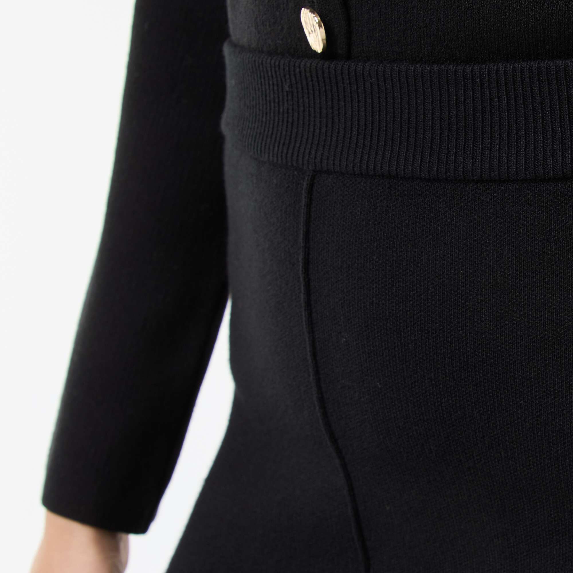 Solid ottoman knit skirt BLACK - Image 4