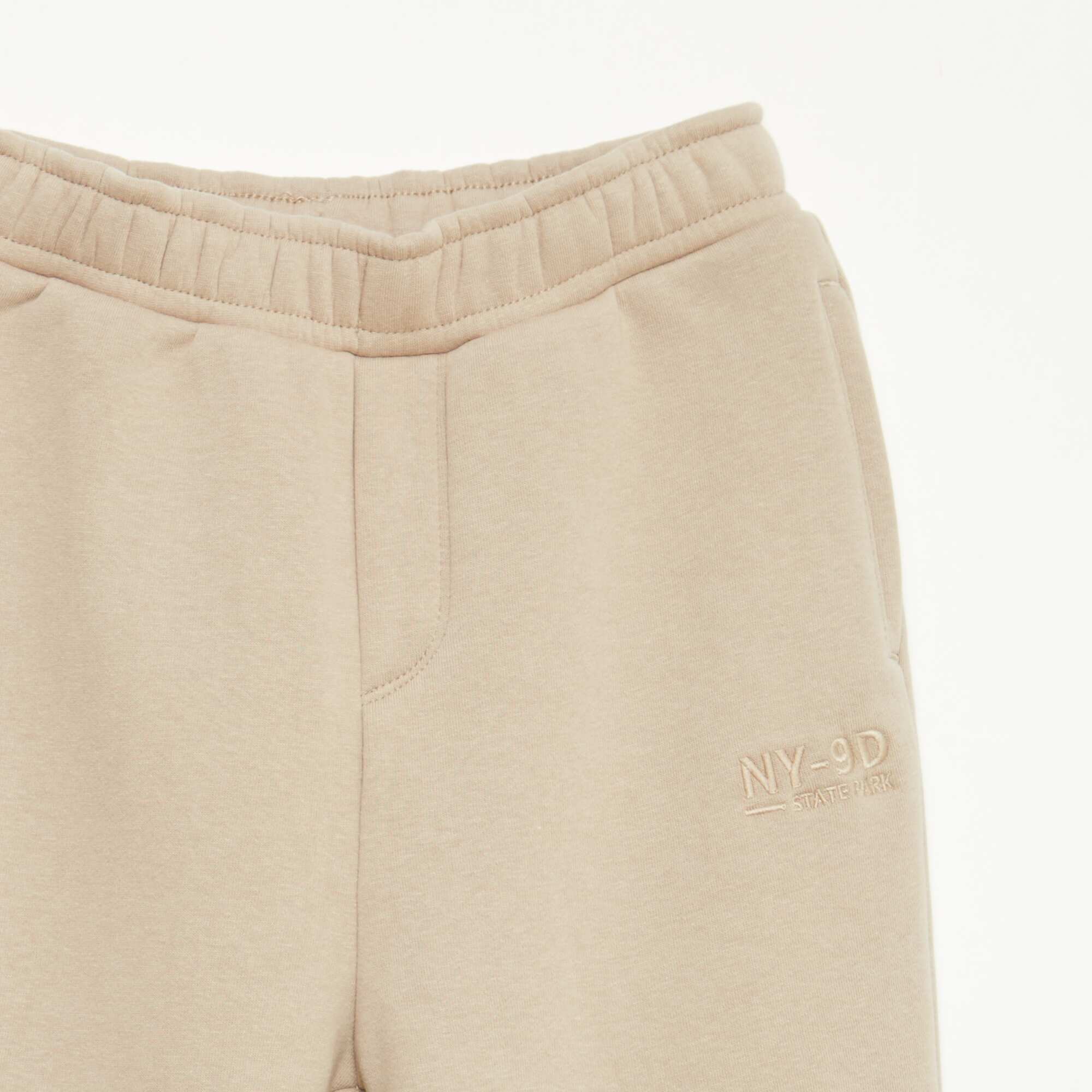 Solid Warm Fleece-Lined Joggers BEIGE - Image 6