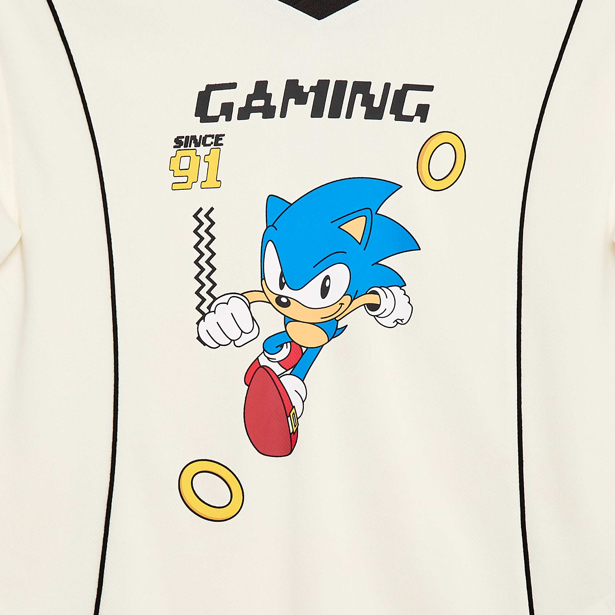 Sonic 'SEGA' Flowy Sports T-Shirt BEIGE - Image 2