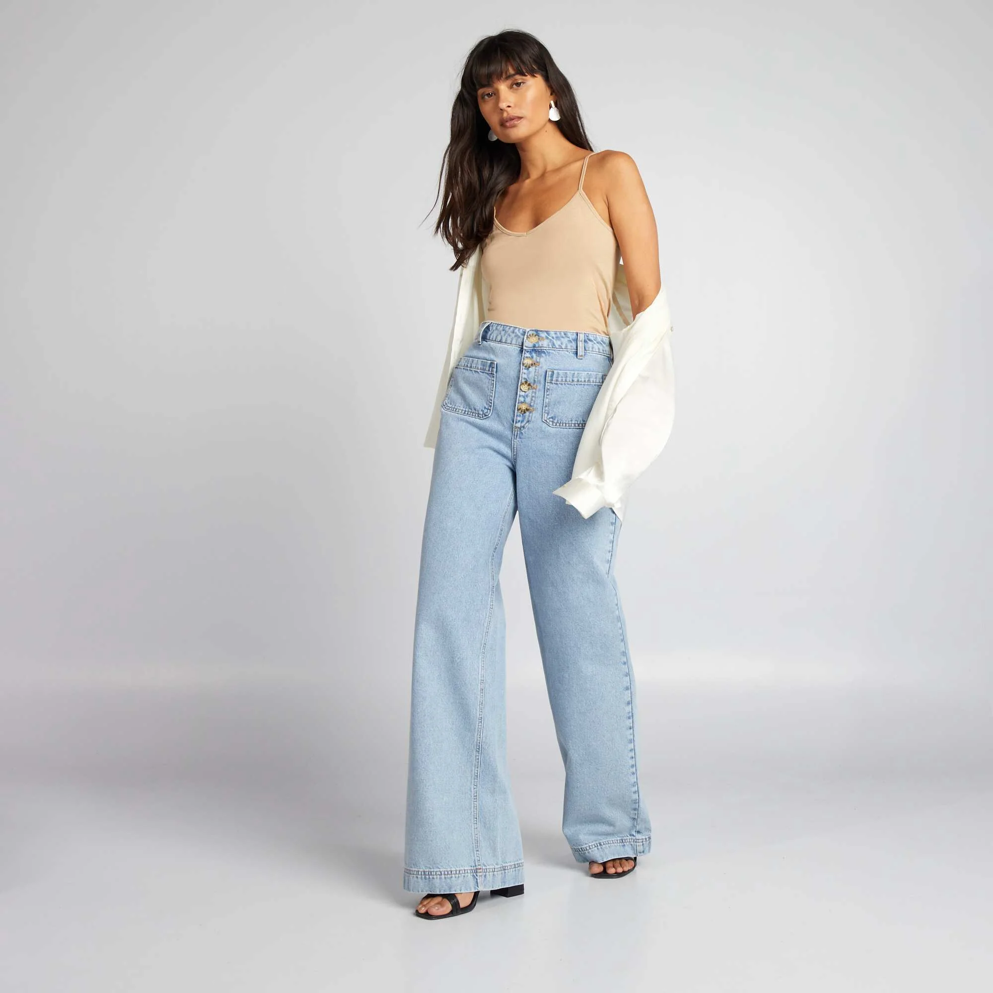 Spaghetti strap top BEIGE - Image 2