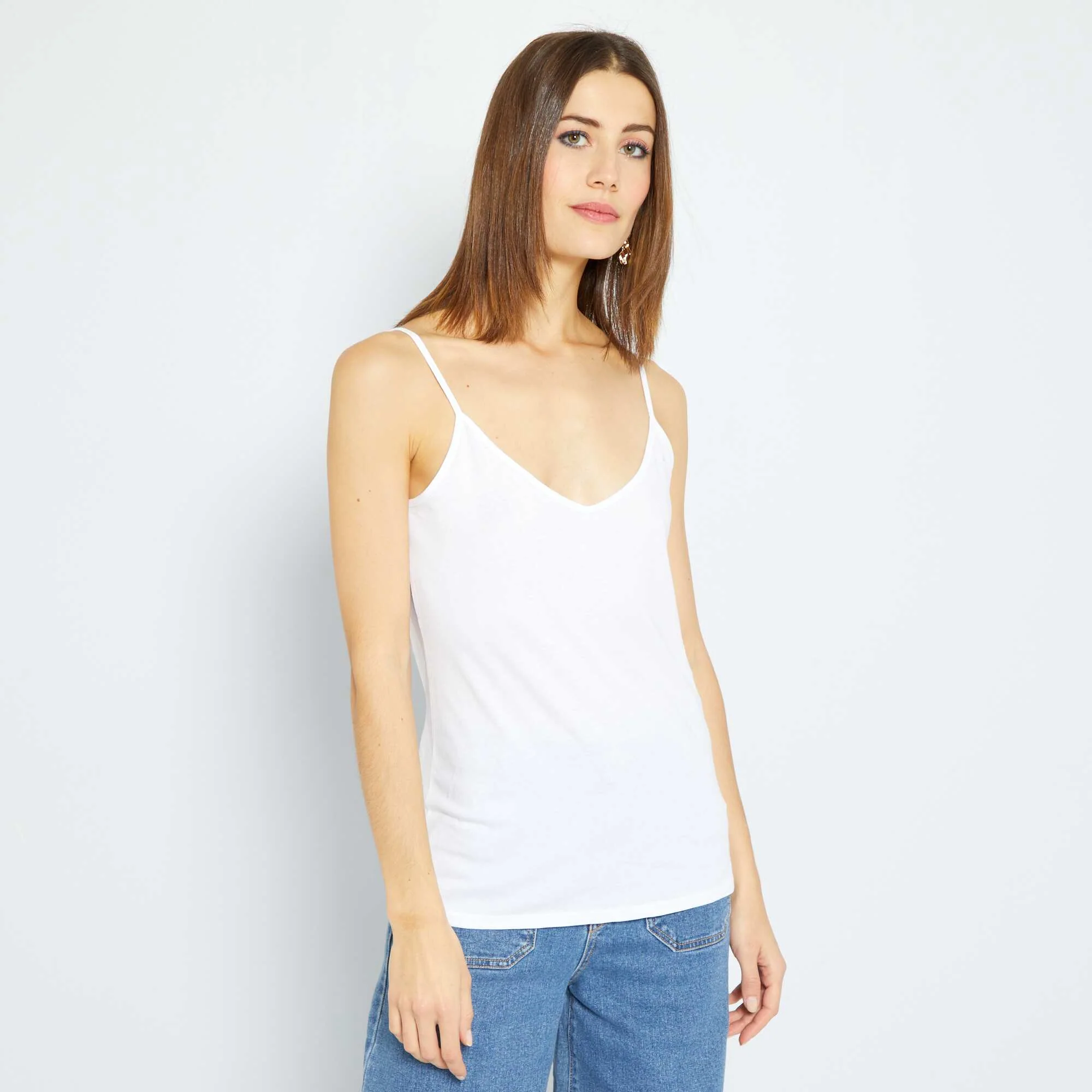Spaghetti strap top white - Image 5