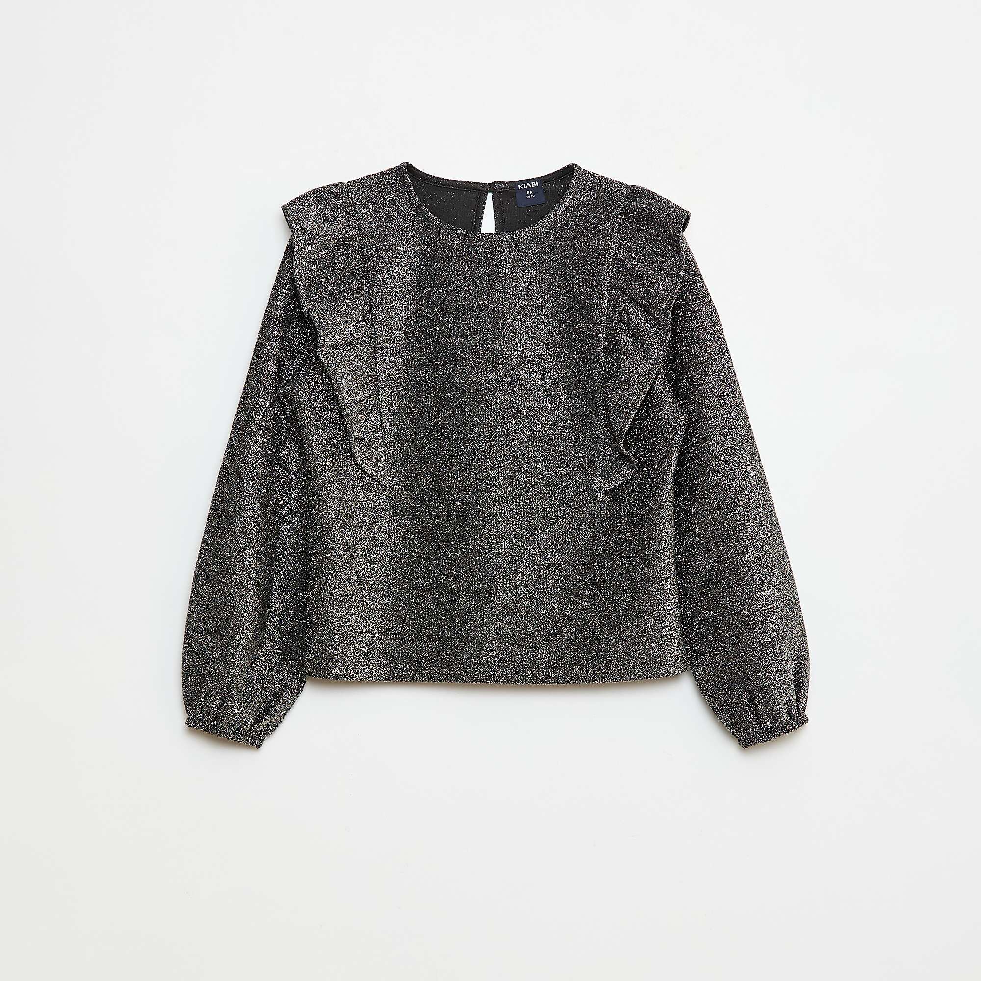 Sparkly Long-Sleeve T-shirt GREY - Image 2