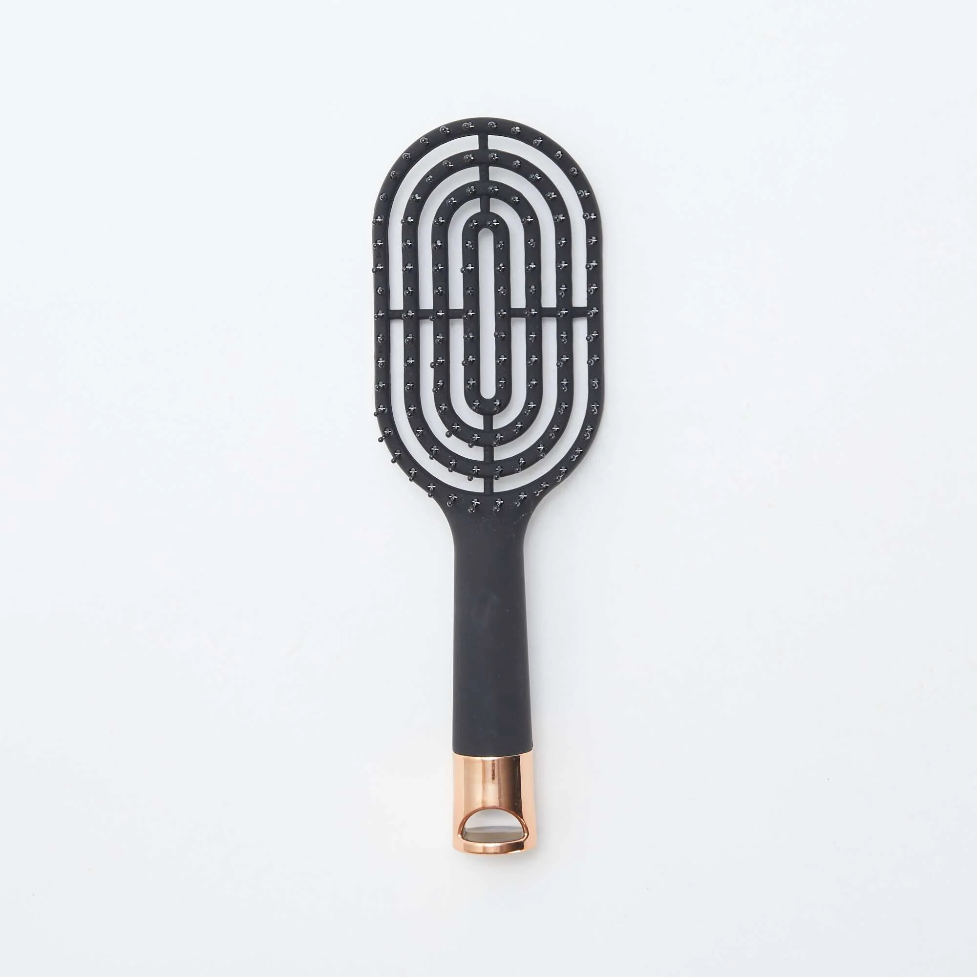 Spiral hairbrush with iridescent detail BLACK - Image 2