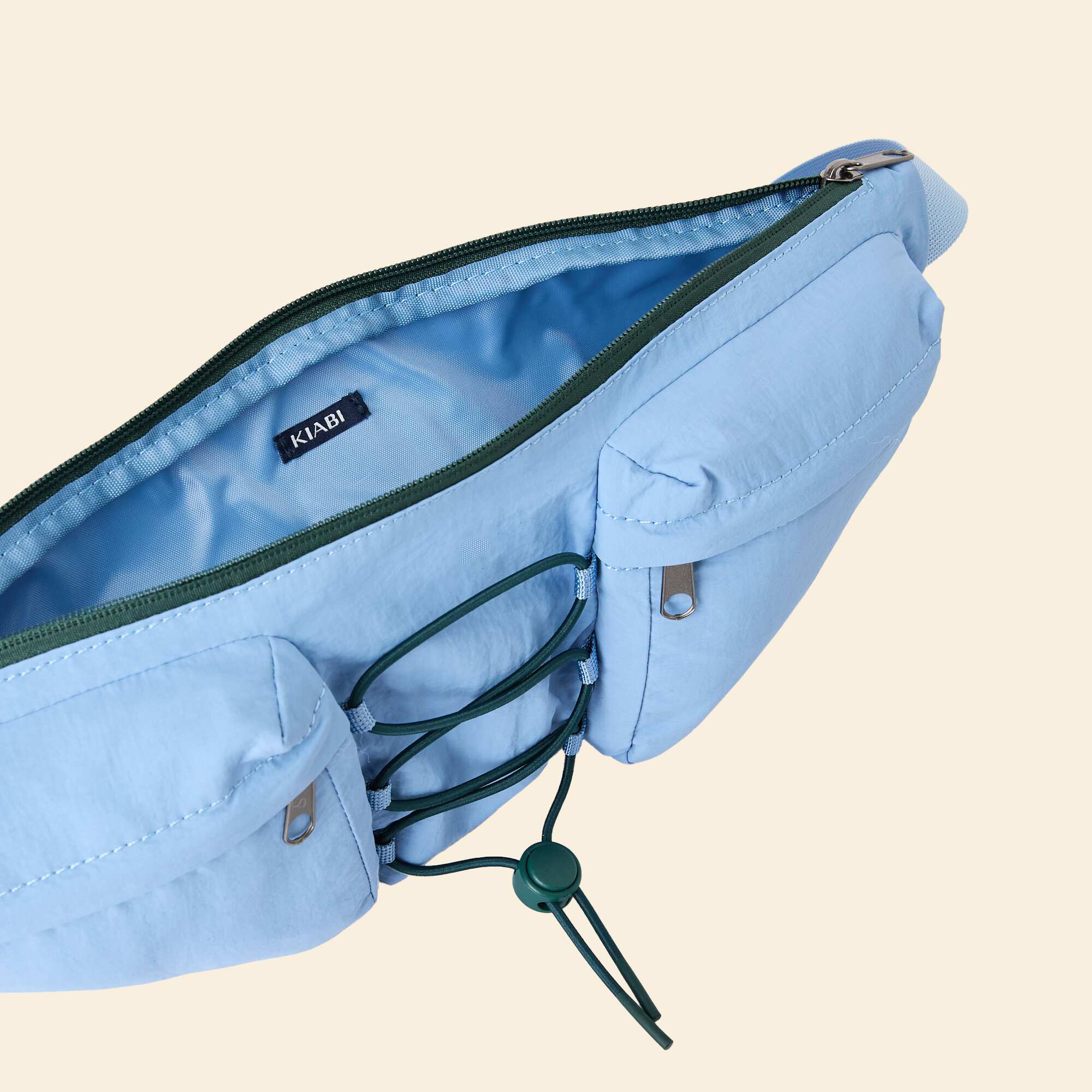 Sports Waist Bag with Exterior and Interior Pockets 15x40 cm BLUE - Image 2