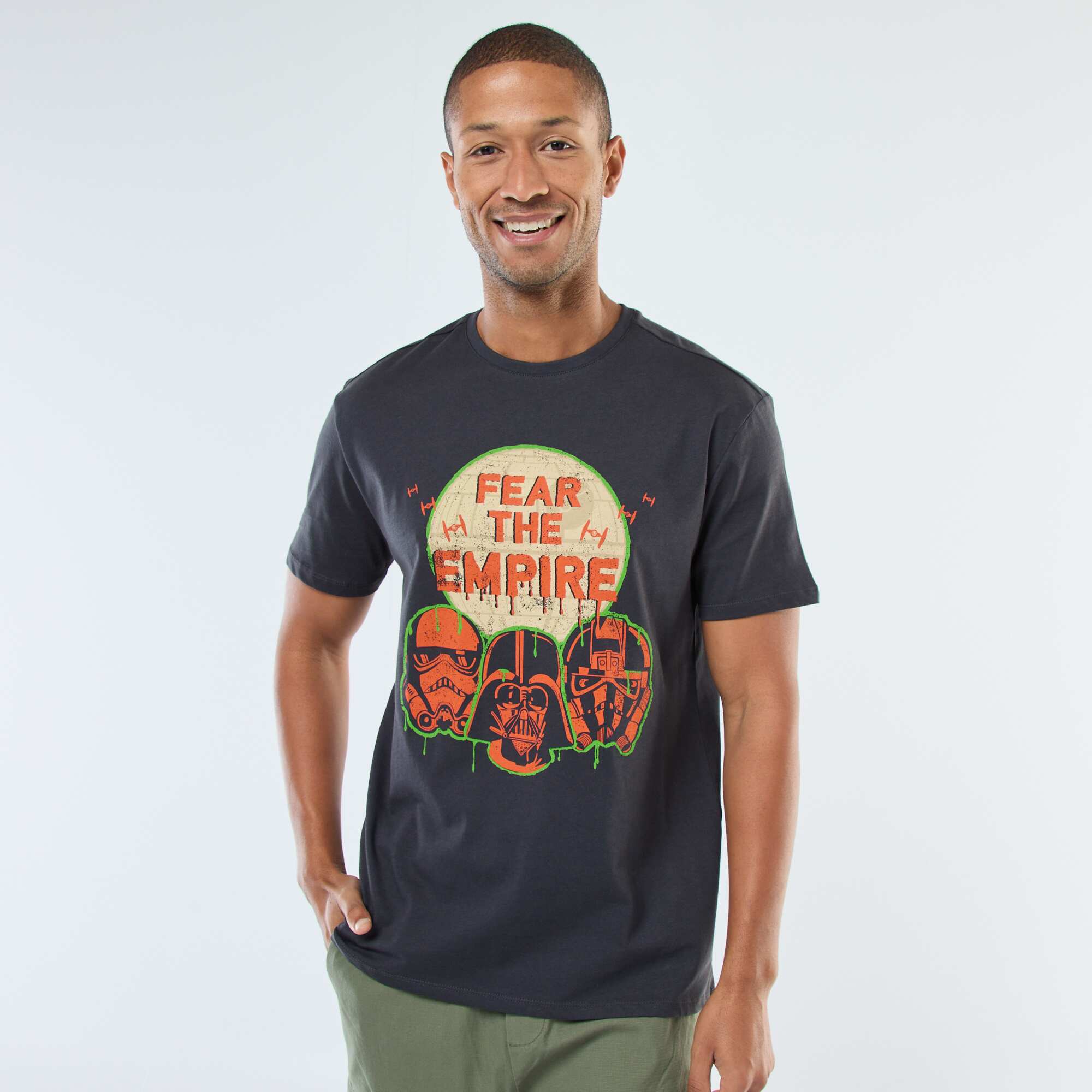 Star Wars printed short-sleeved T-shirt GREY