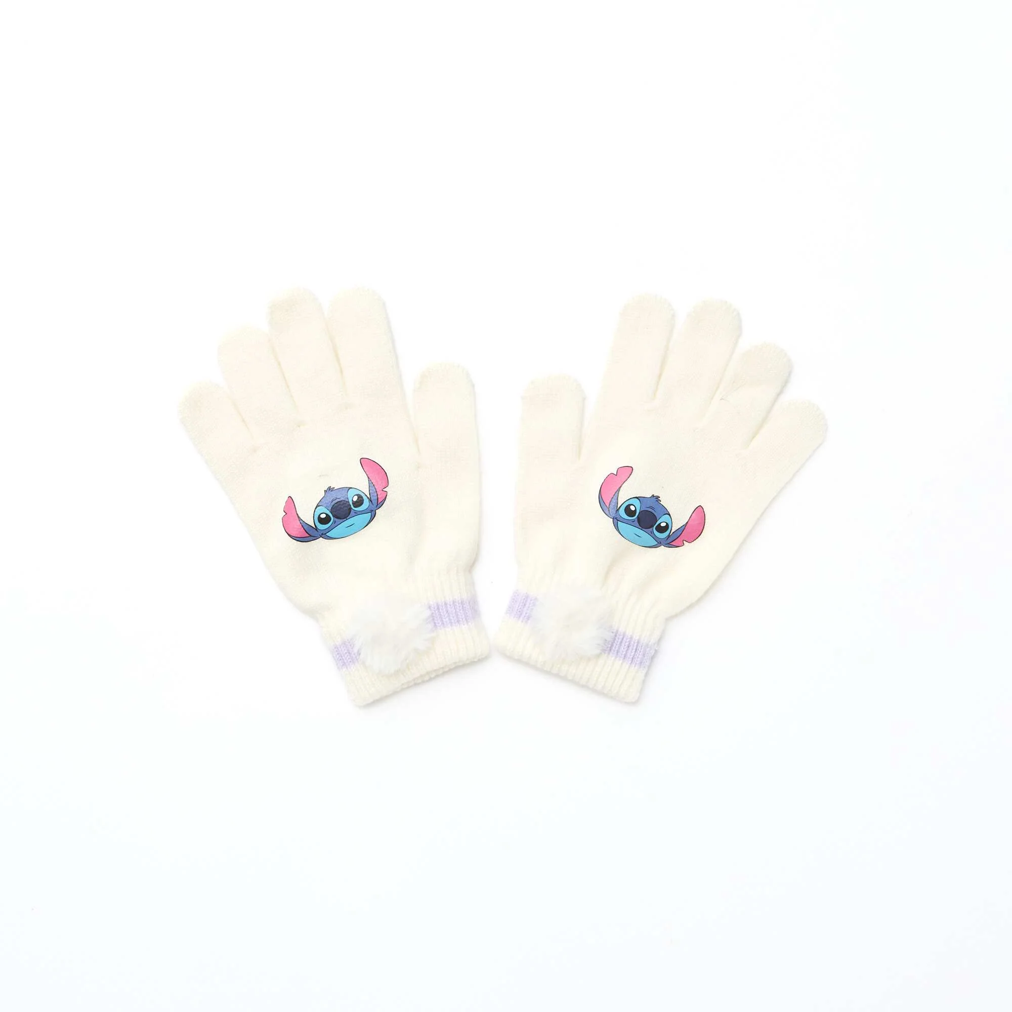 Stitch Disney Printed Gloves WHITE