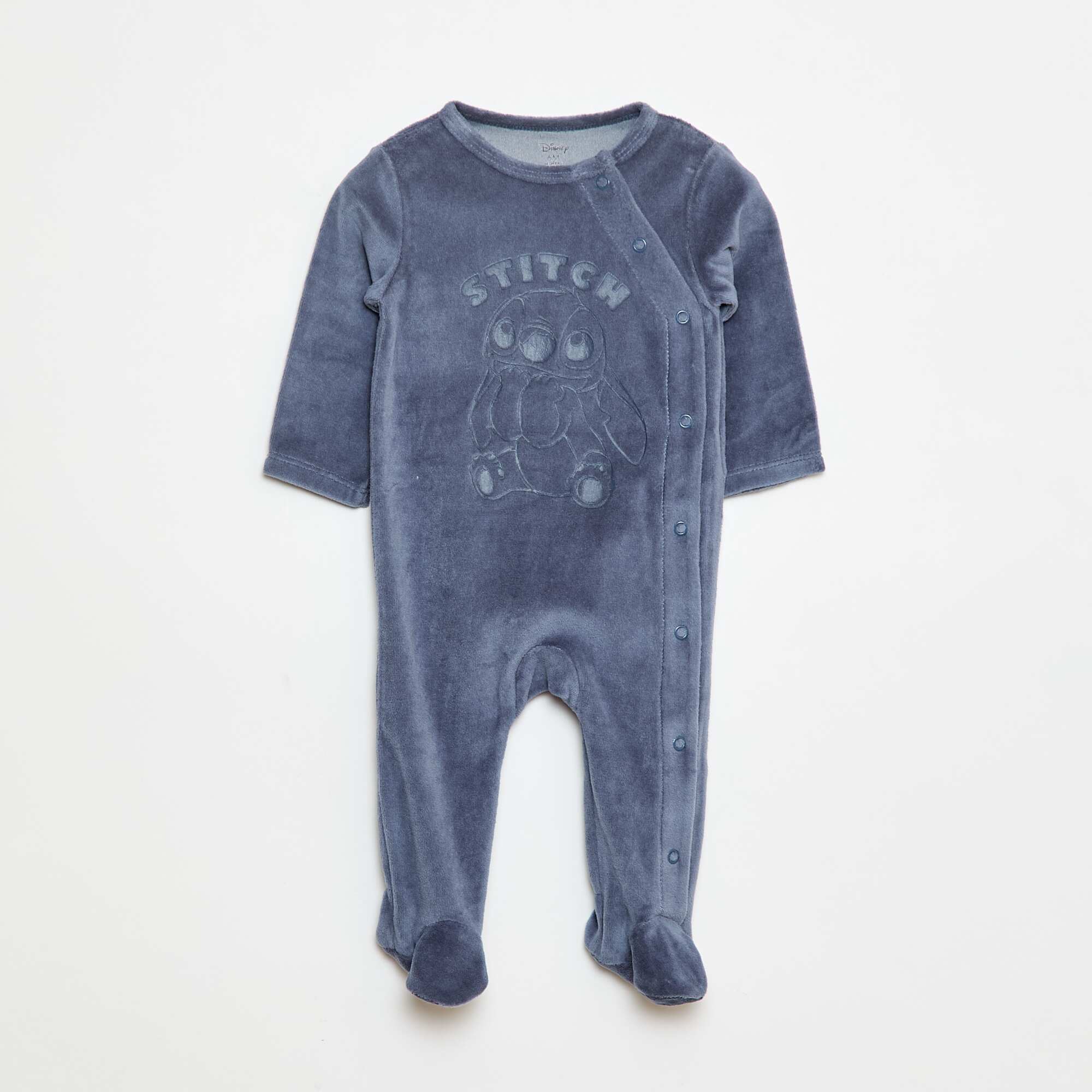 Stitch' Disney' Velour Sleepsuit BLUE
