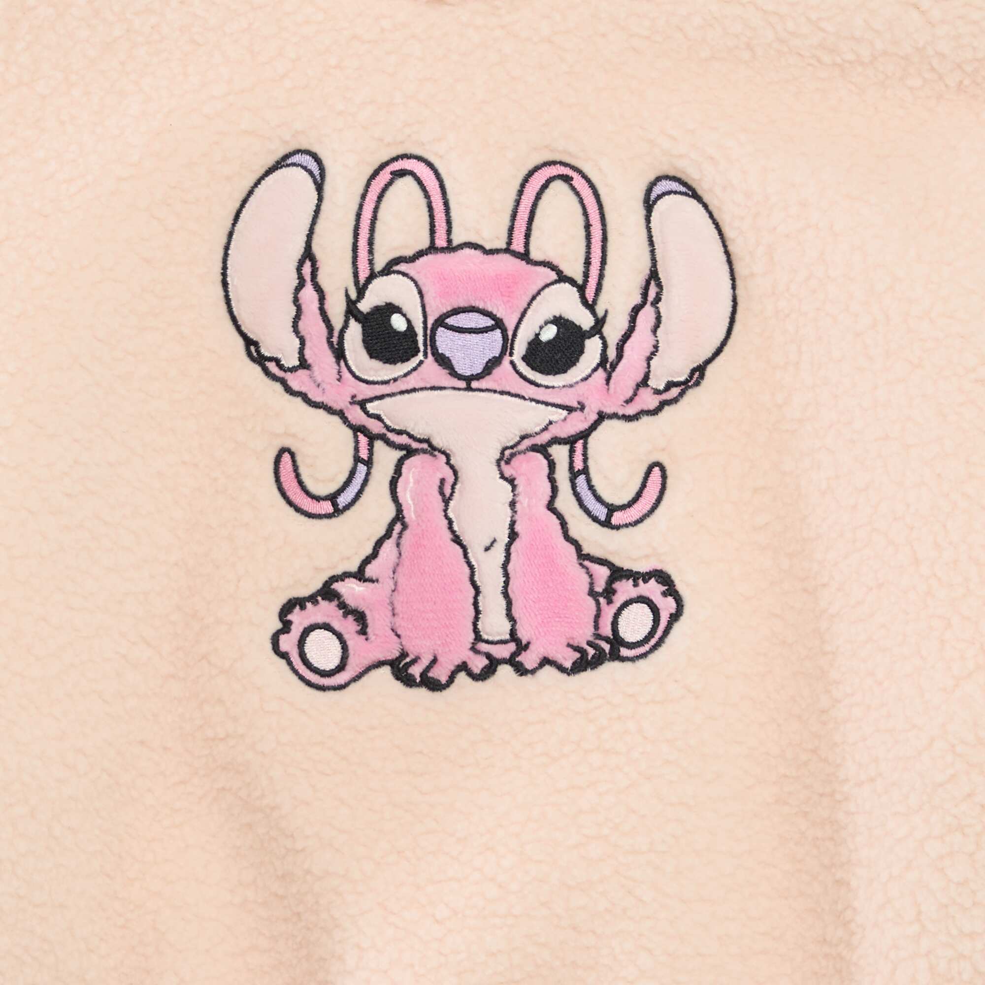 Stitch Fleece Hoodie with Ear Detail PINK - Image 2