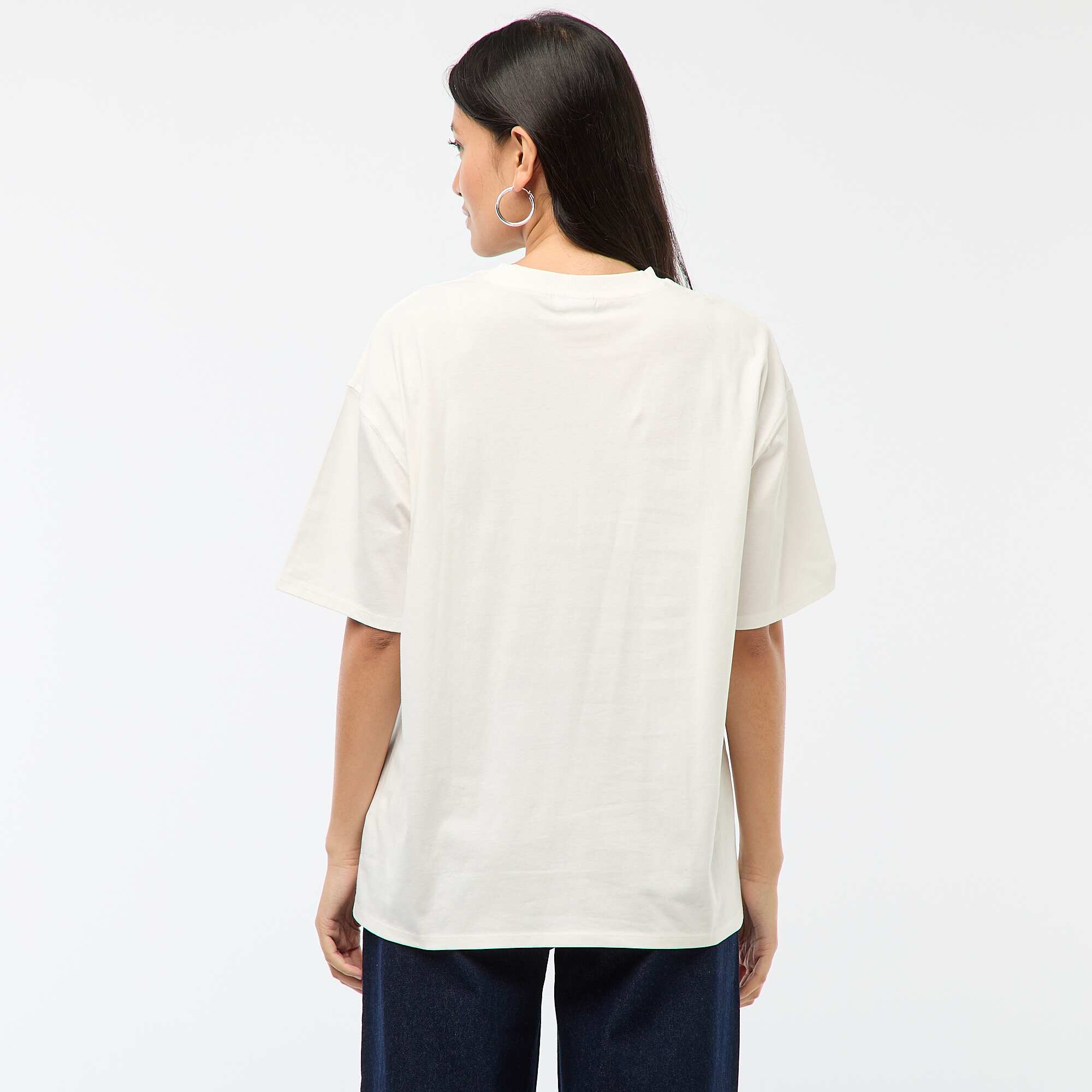 Stitch Print T-shirt GREY - Image 4