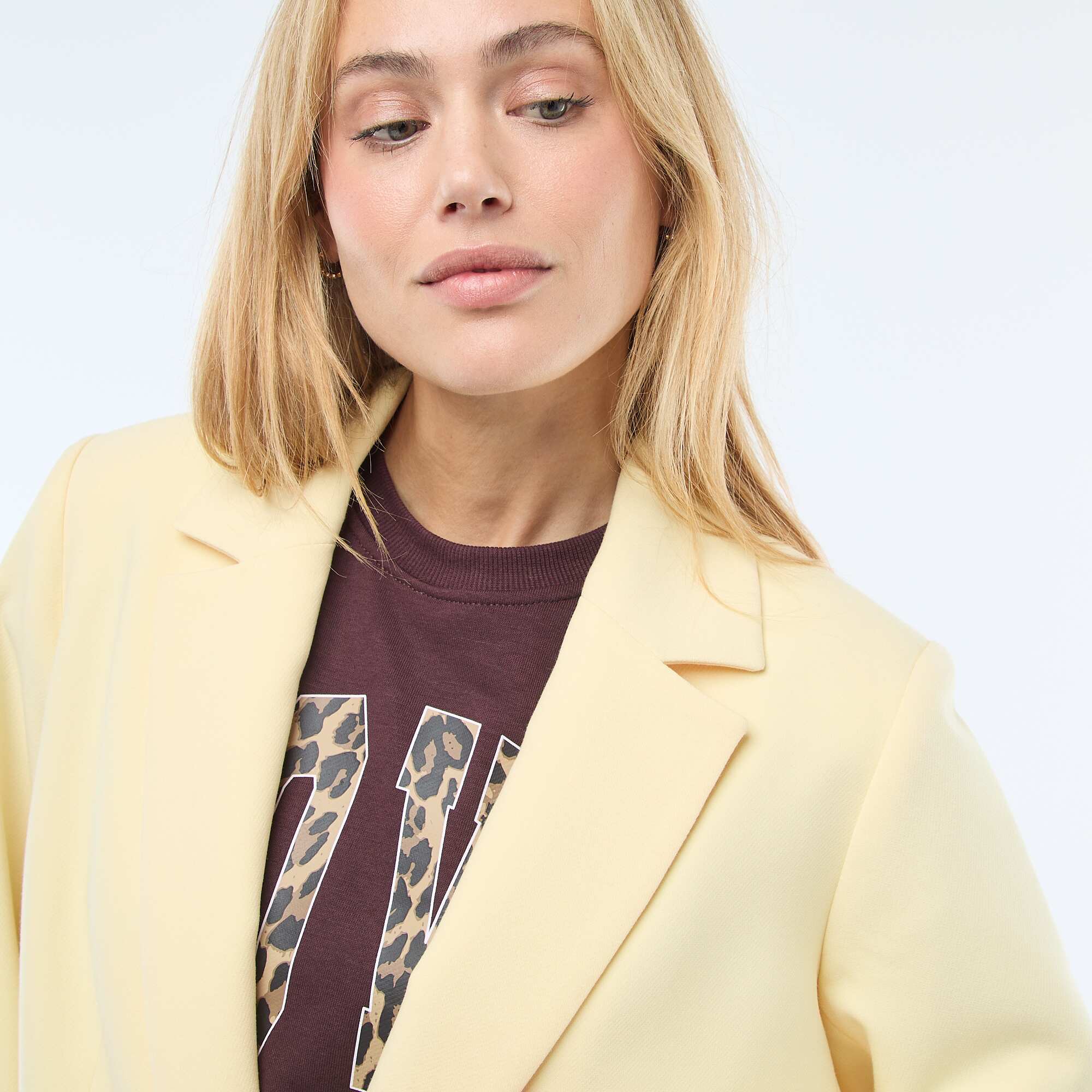 Straight-Cut Blazer YELLOW - Image 3